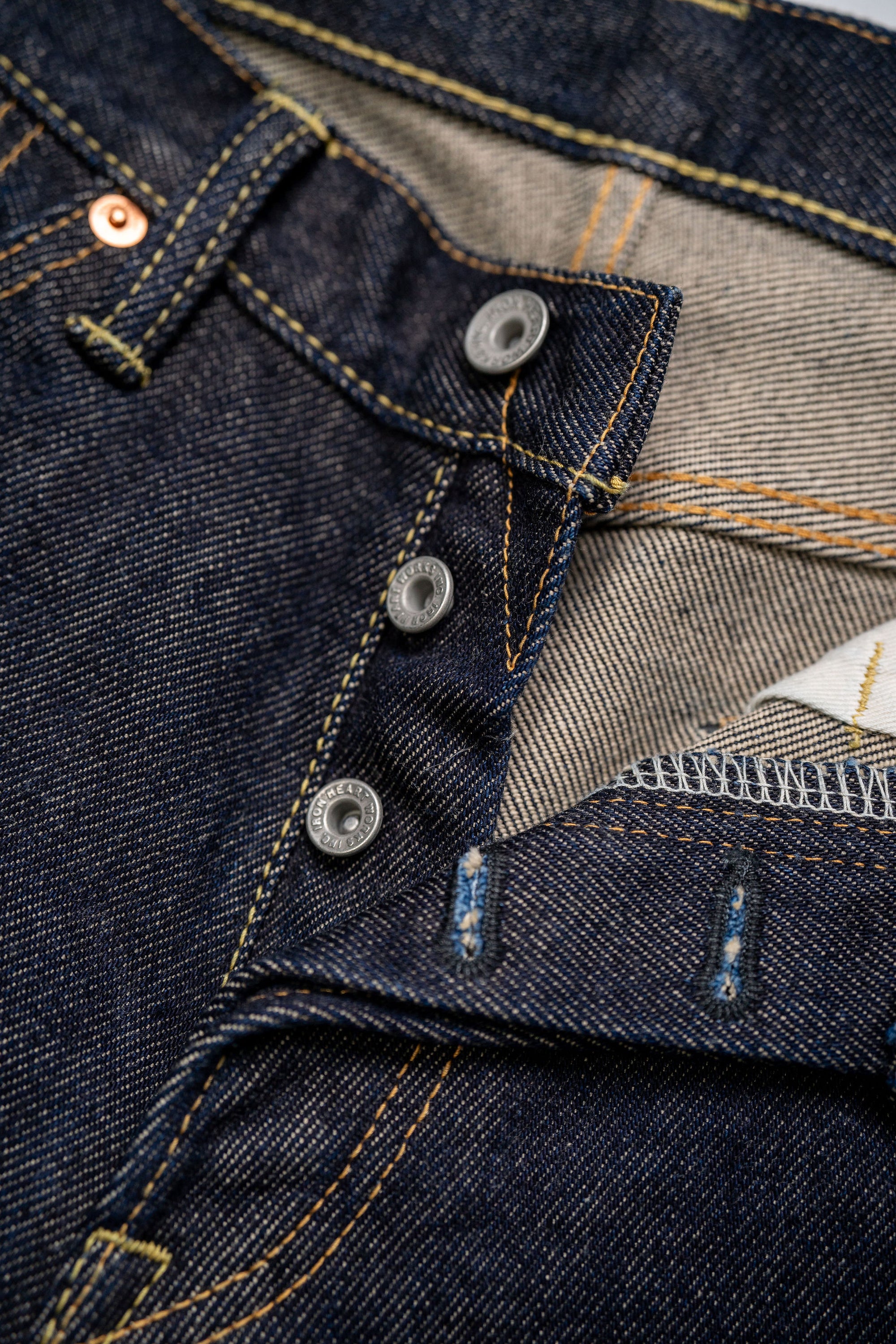Iron Heart IH-634S Indigo 21 oz. Selvedge Denim - Straight Cut