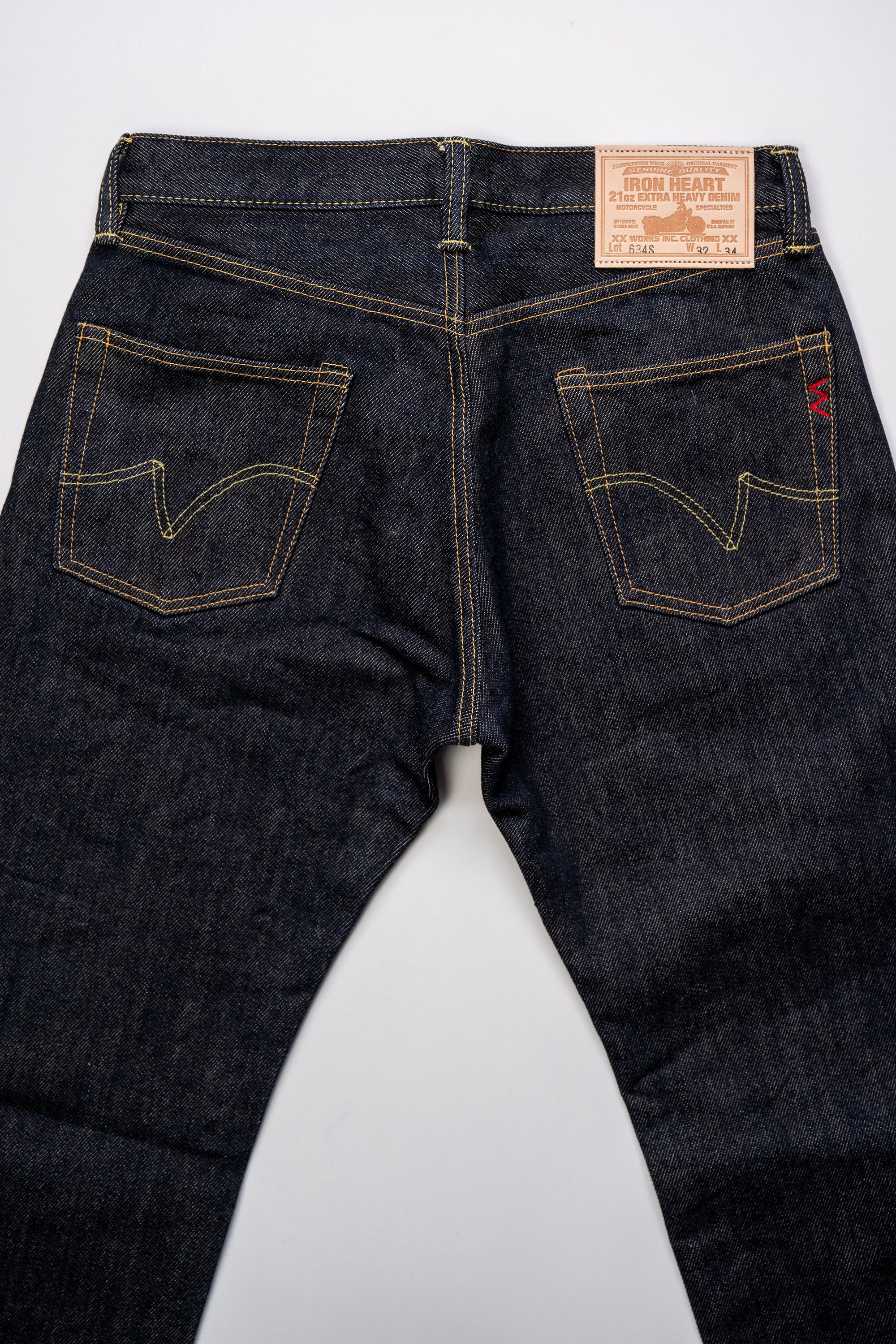 Iron Heart IH-634S Indigo 21 oz. Selvedge Denim - Straight Cut