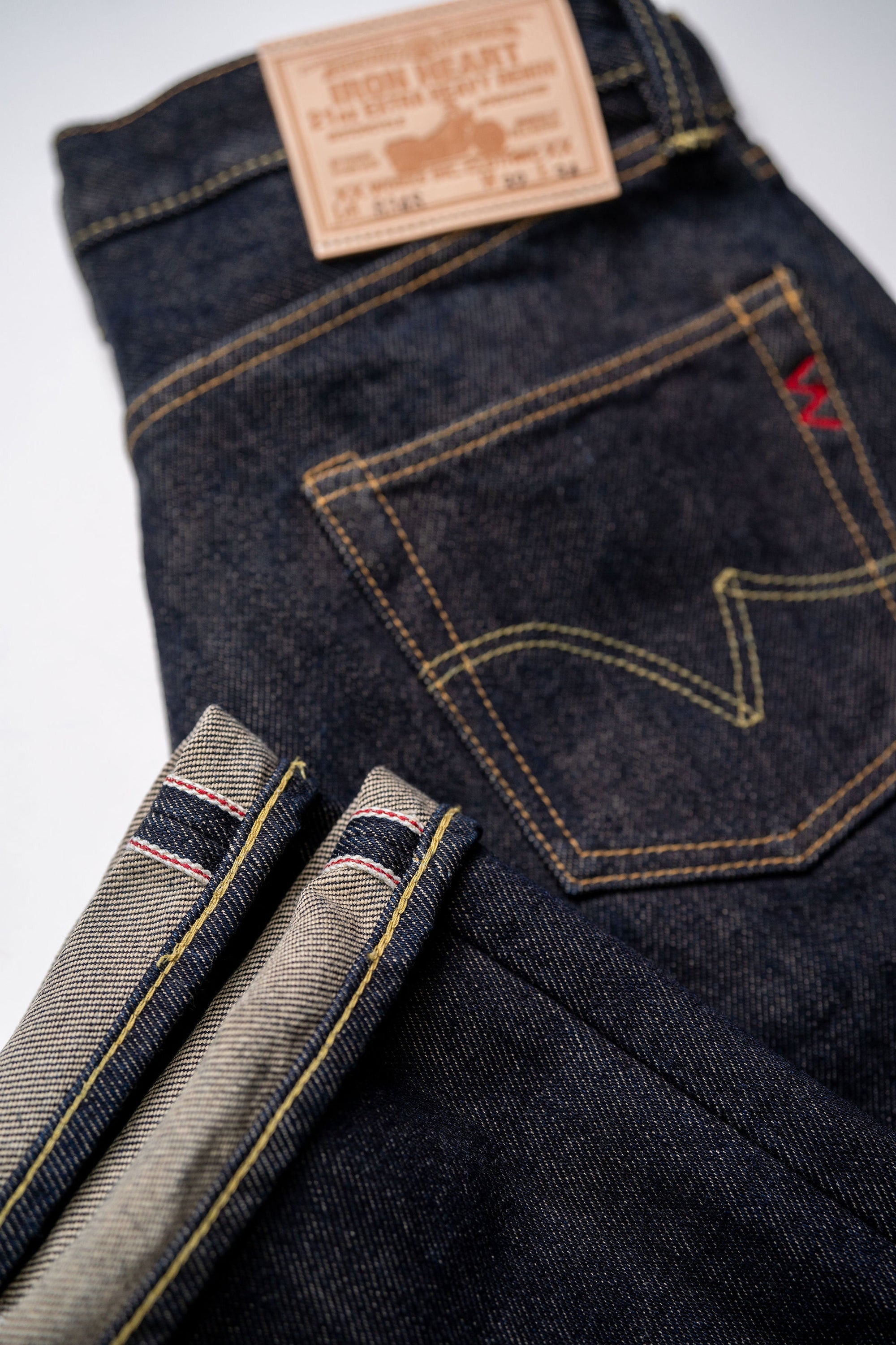 Iron Heart IH-634S Indigo 21 oz. Selvedge Denim - Straight Cut