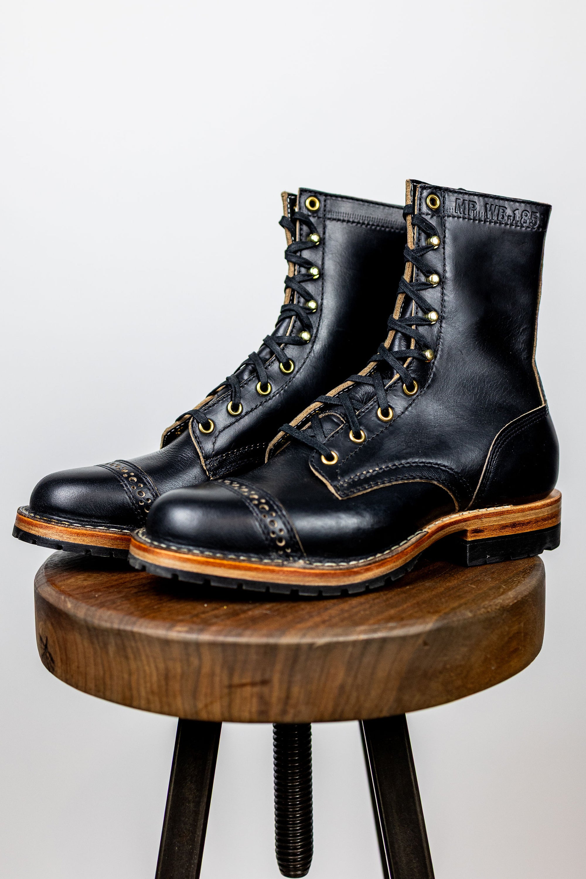 White's Boots x Franklin and Poe Service Boot 5050 Last - 8" Black Chromexcel