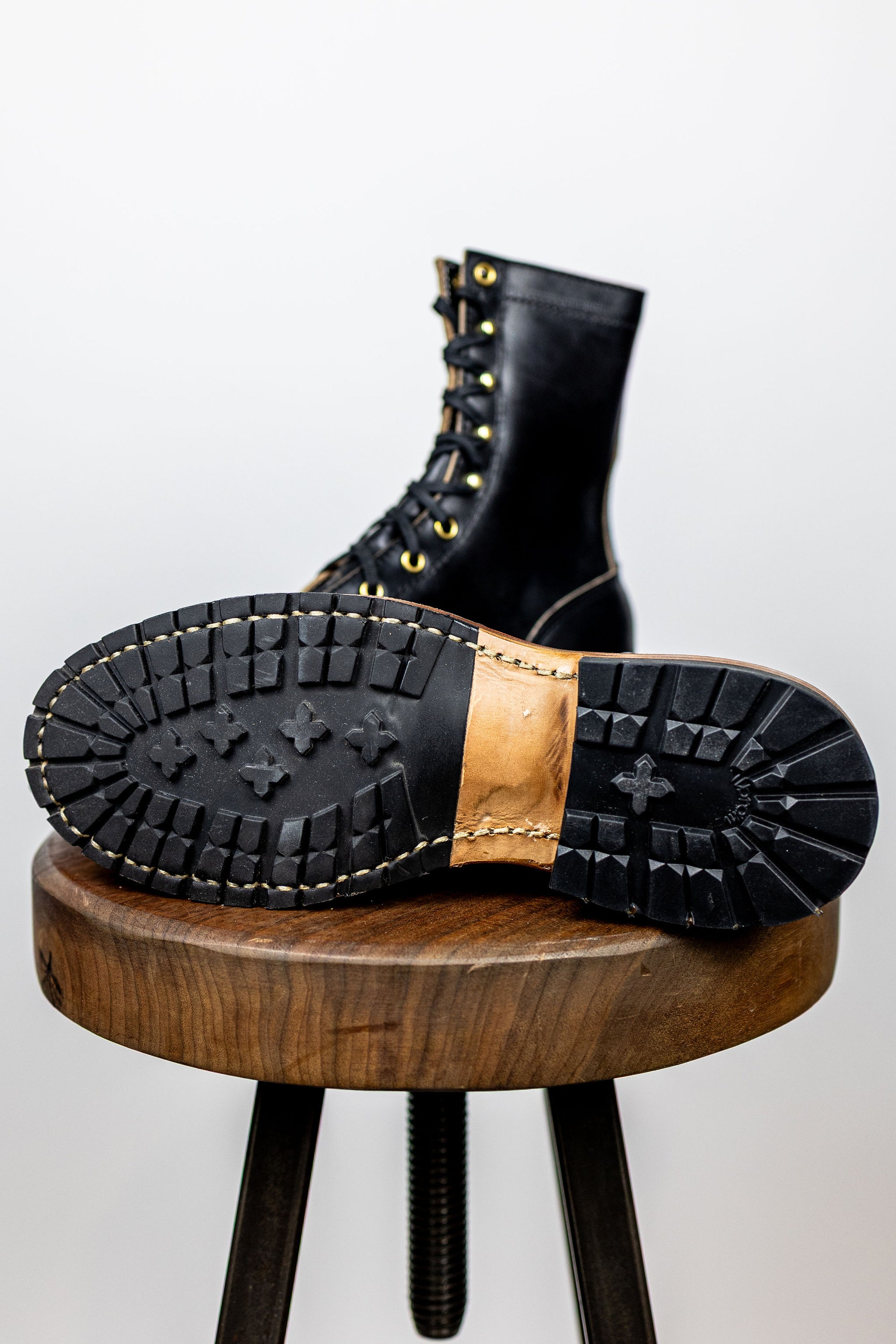 White's Boots x Franklin and Poe Service Boot 5050 Last - 8" Black Chromexcel