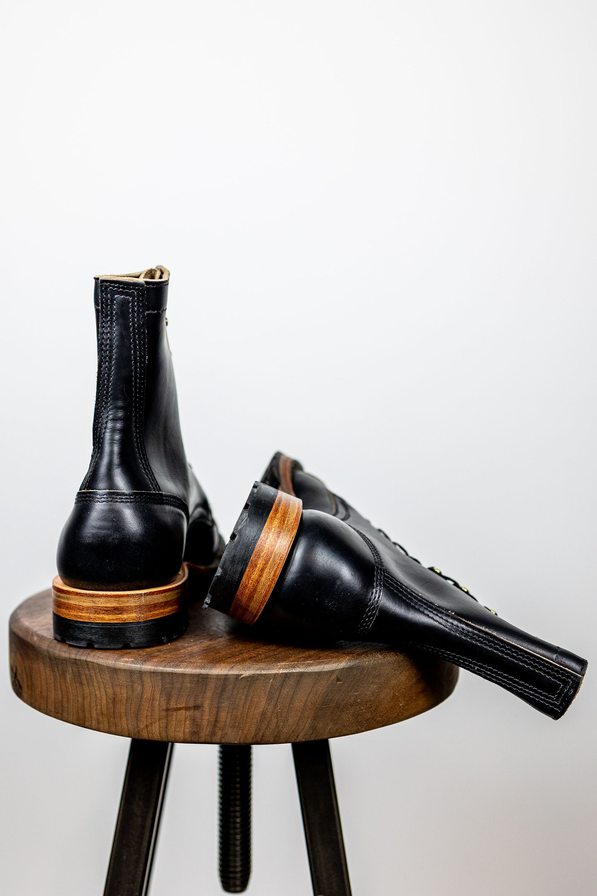 White's Boots x Franklin and Poe Service Boot 5050 Last - 8" Black Chromexcel