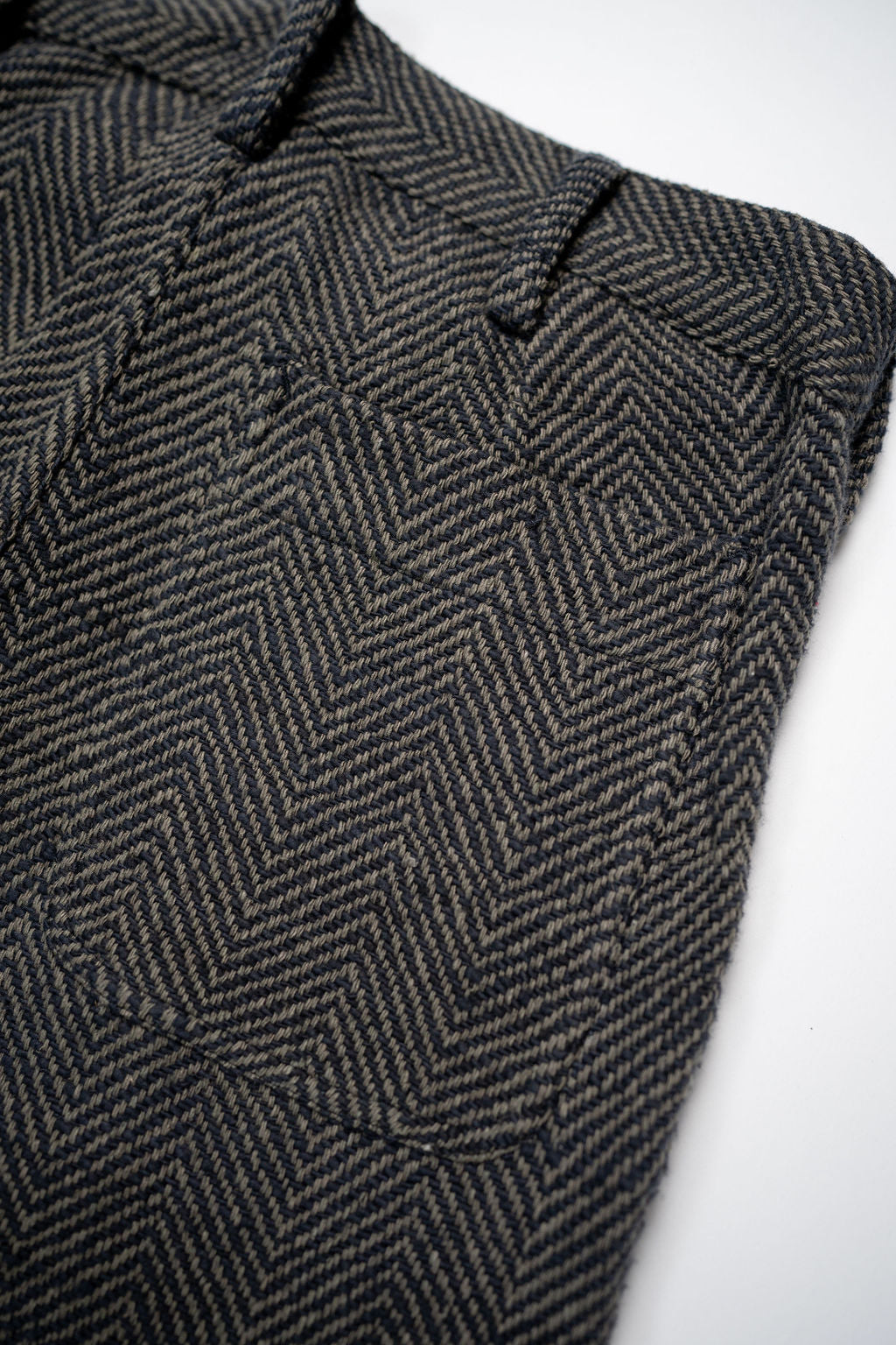 Indi + Ash Isaac Pant - Iron/Charcoal Handspun Herringbone