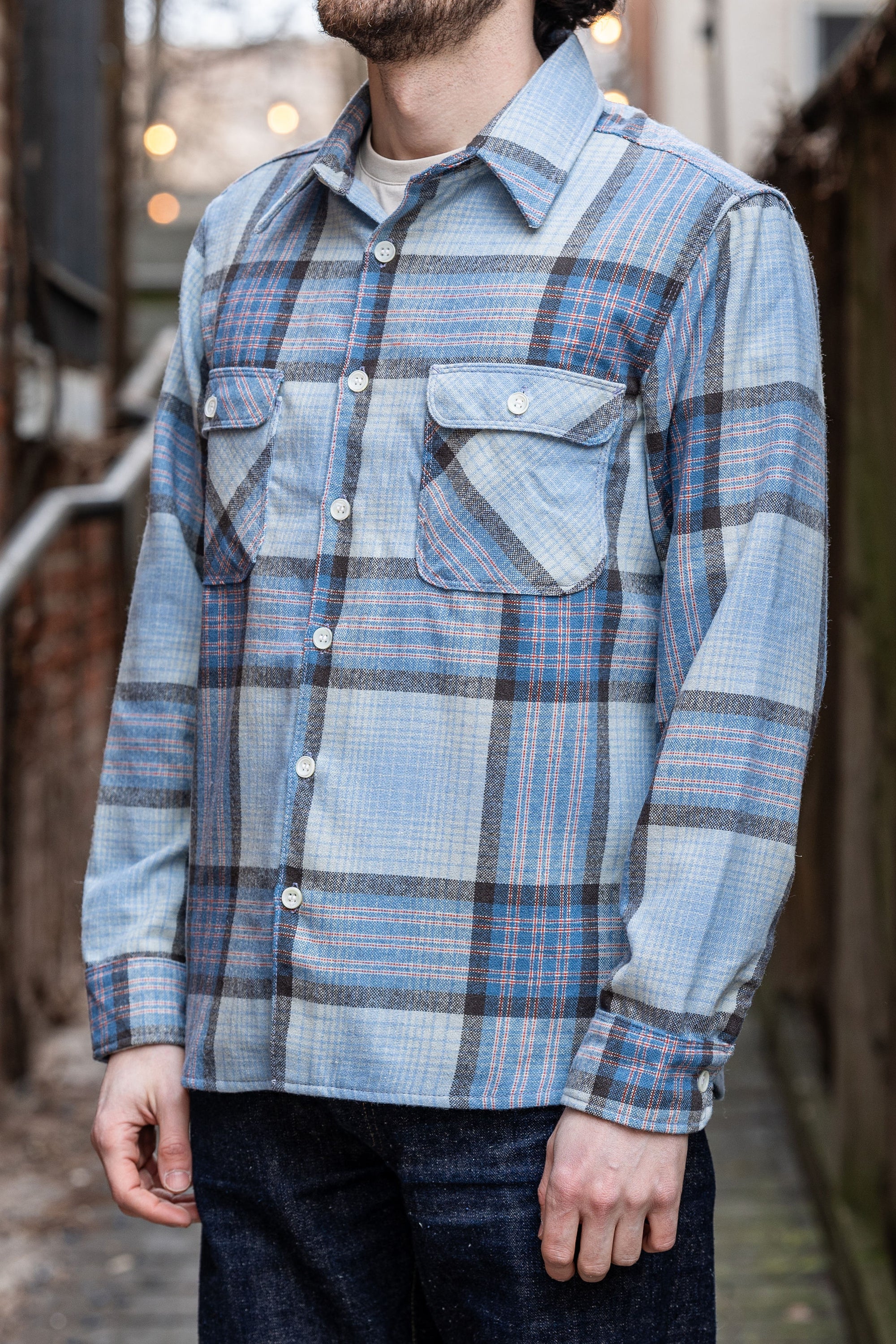 Freenote Cloth Benson - Concord Blue Wool