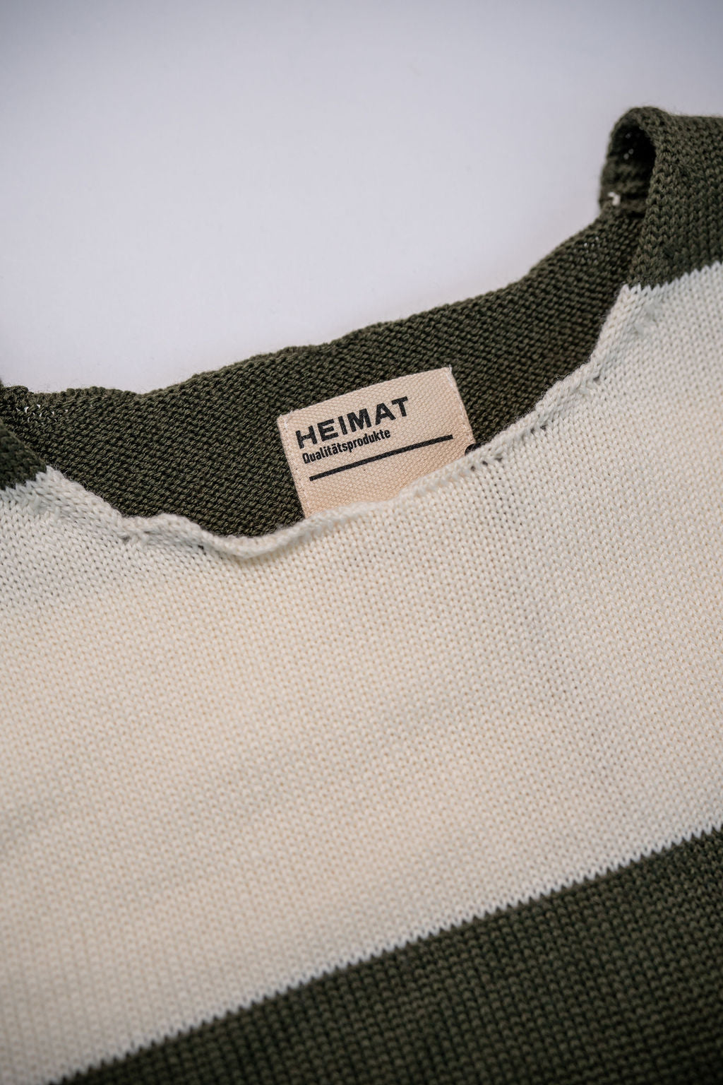 Heimat Textil Rugby Harbor Sweater - Seashell/Military Green