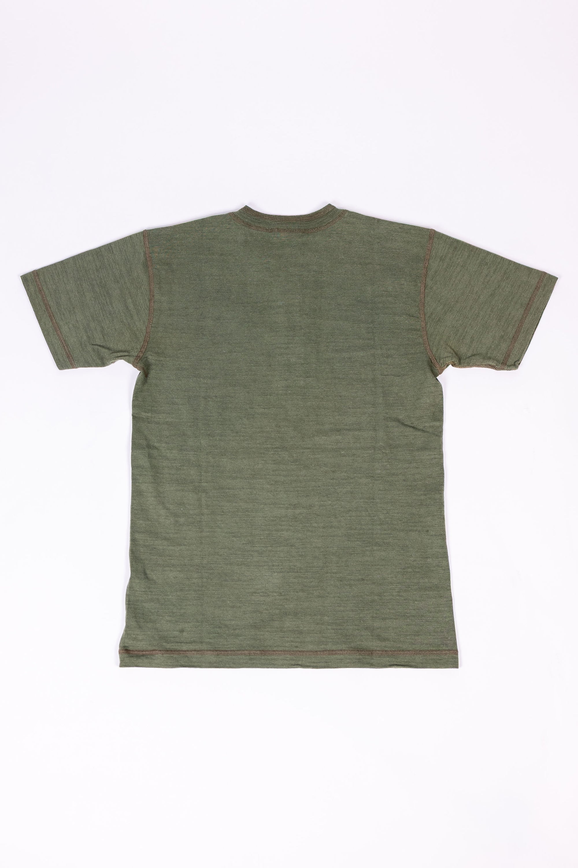 Buzz Rickson's BR79192 Slub Yarn Henley Neck T-Shirt - Olive