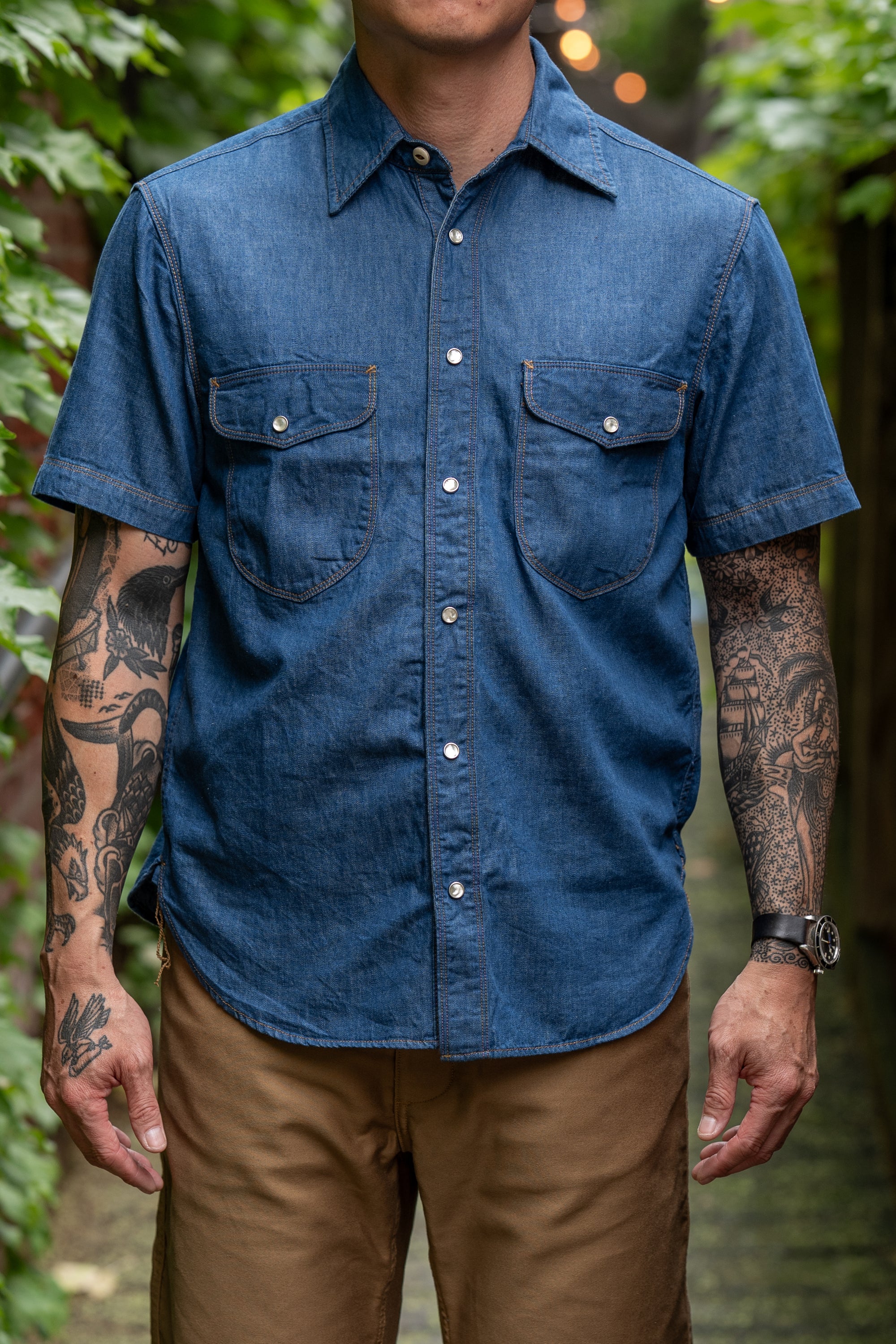 Freenote Cloth Bodie S/S - Vintage Blue Denim