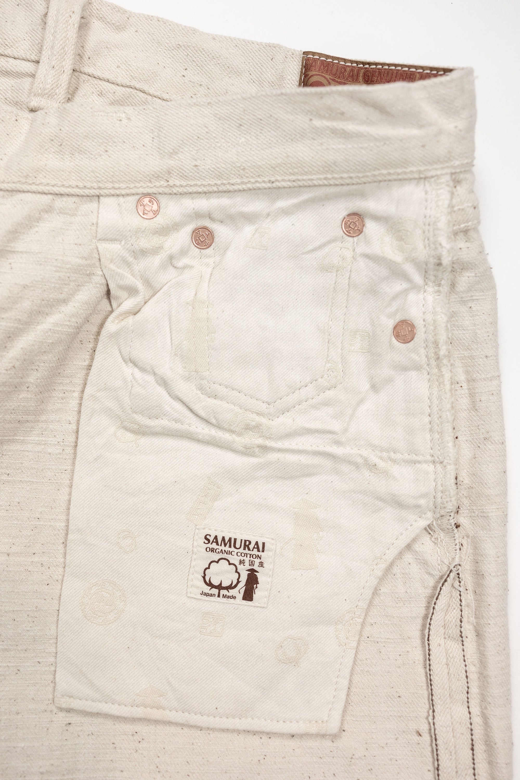 Samurai S710SC-KI Slim Straight - 18oz Japanese Cotton Made Ecru Jeans