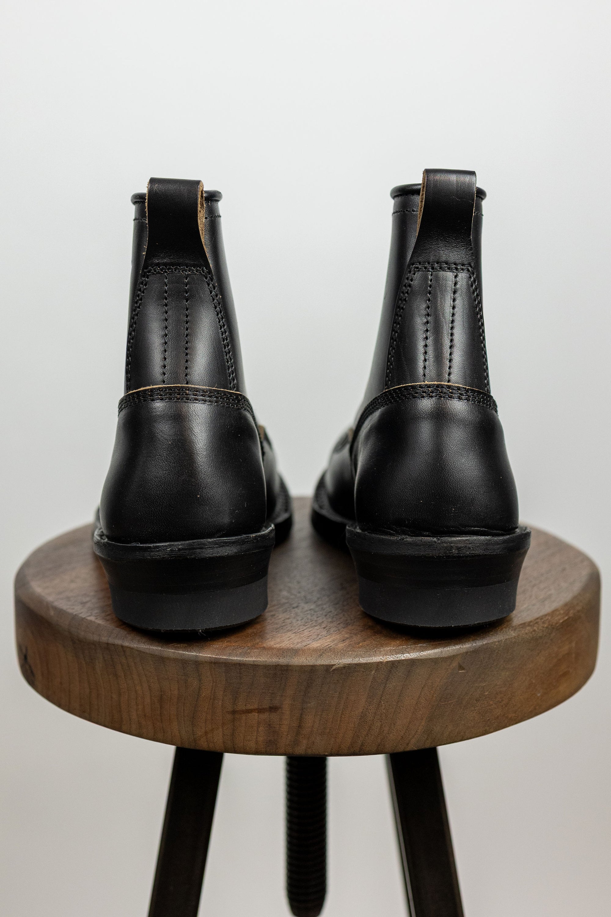 The Flat Head FN-FB-004 Horsehide Logger Boots - Black