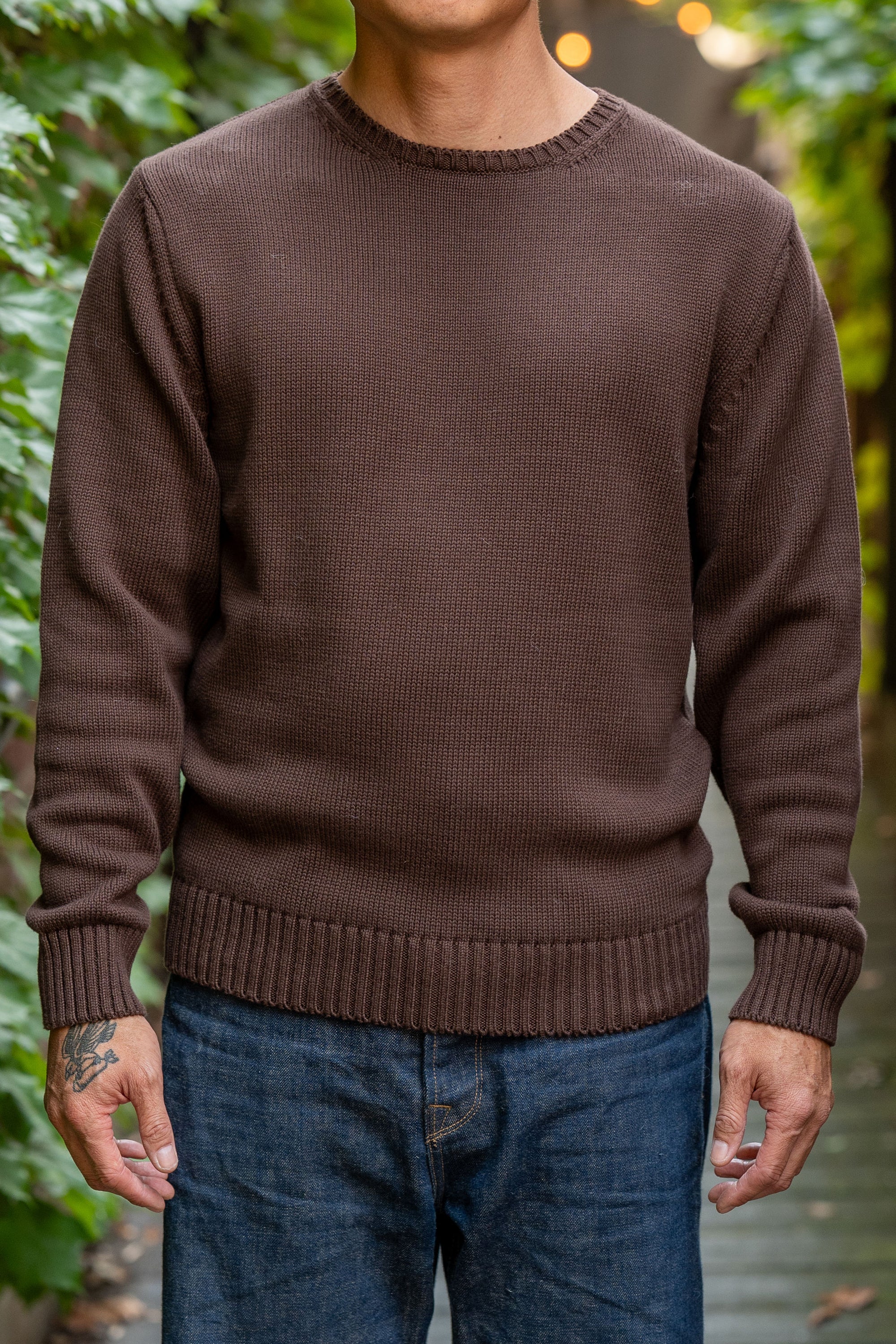 Knickerbocker Ivy Cotton Sweater - Brown