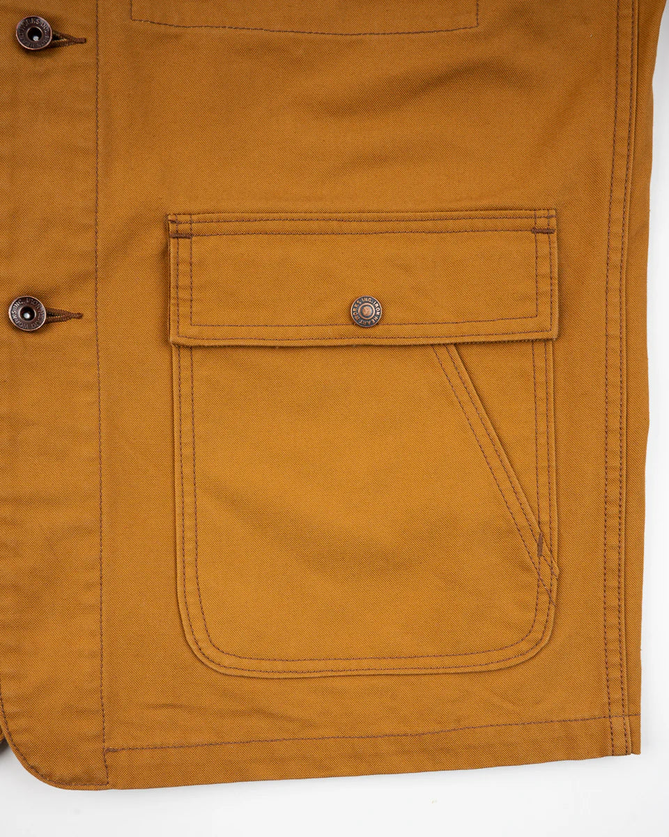Iron Heart IHJ-148-BRN 10oz Kurashikizome Organic Cotton Duck Chore Jacket - Brown