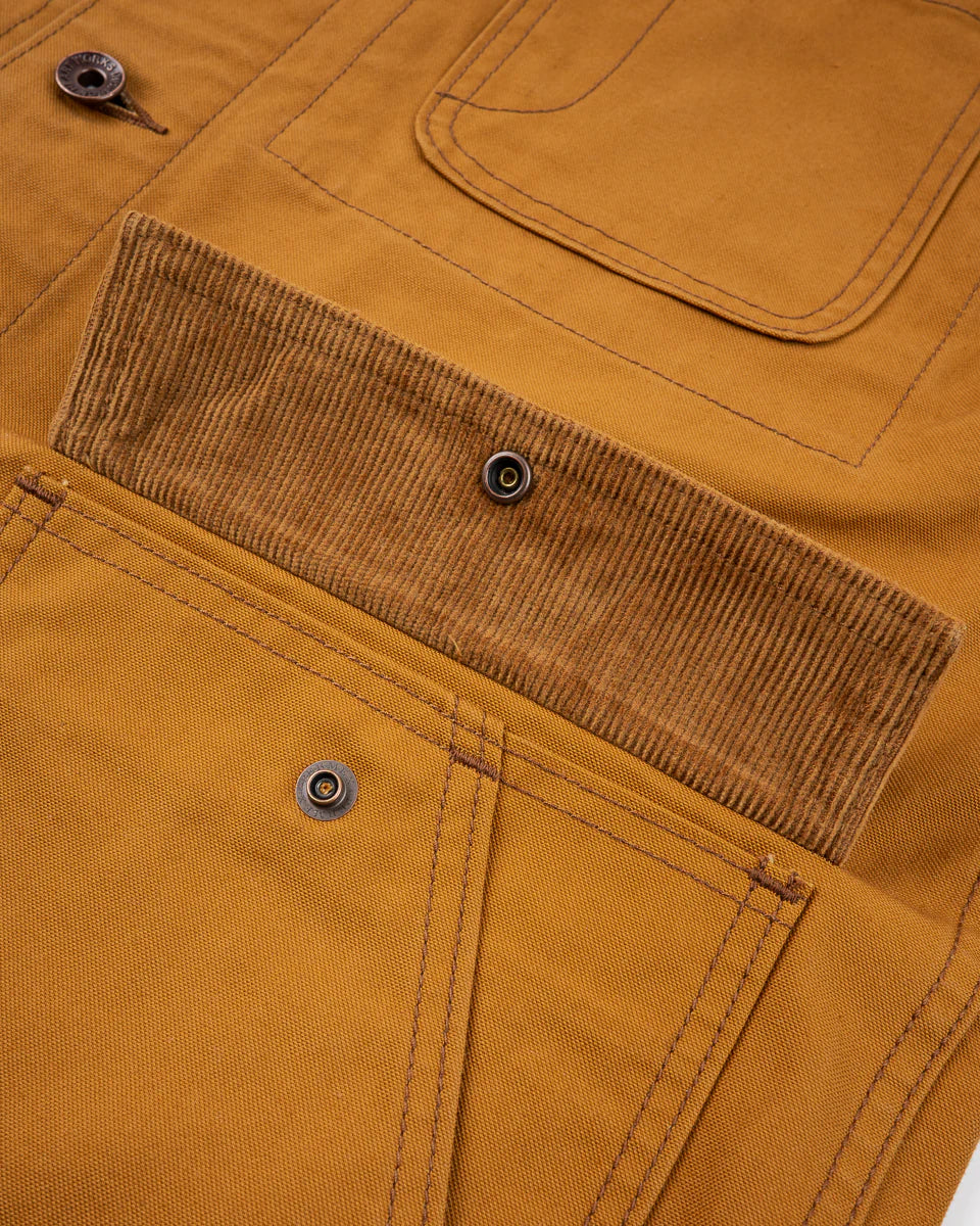 Iron Heart IHJ-148-BRN 10oz Kurashikizome Organic Cotton Duck Chore Jacket - Brown