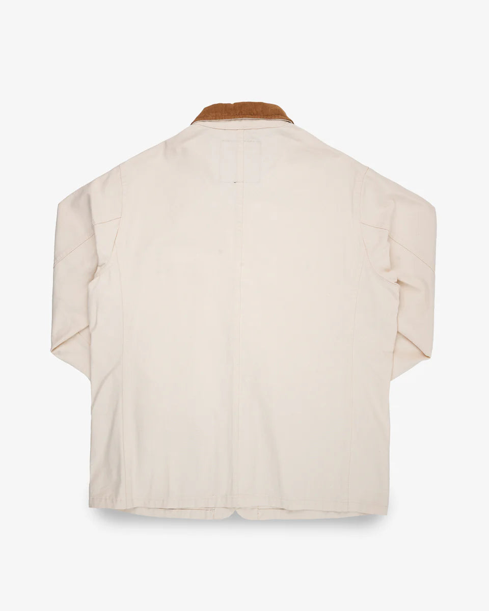 Iron Heart IHJ-148-IVO 10oz Kurashikizome Organic Cotton Duck Chore Jacket - Ivory