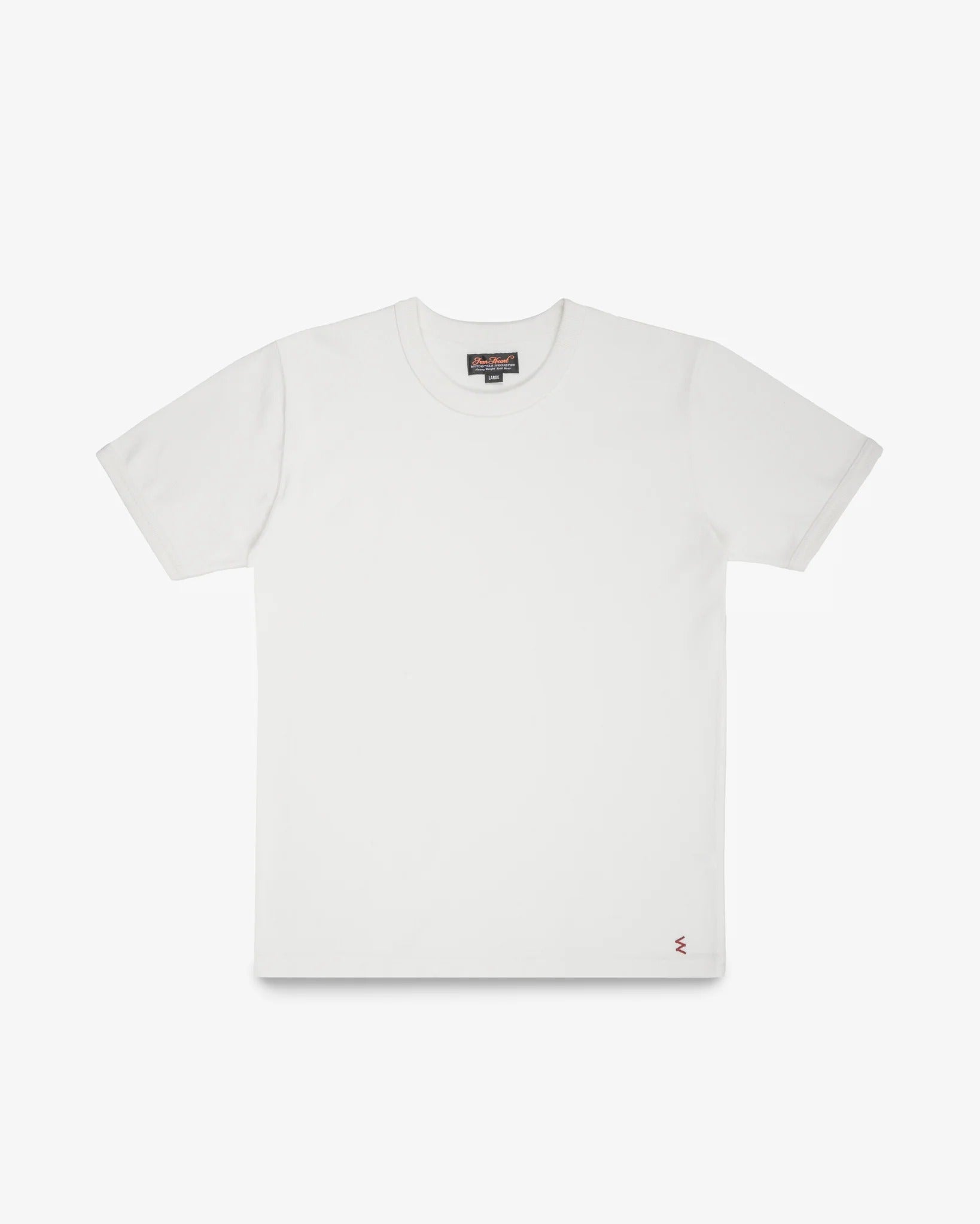 Iron Heart IHT-1600 11oz Cotton Knit Crew Neck T-Shirt - White