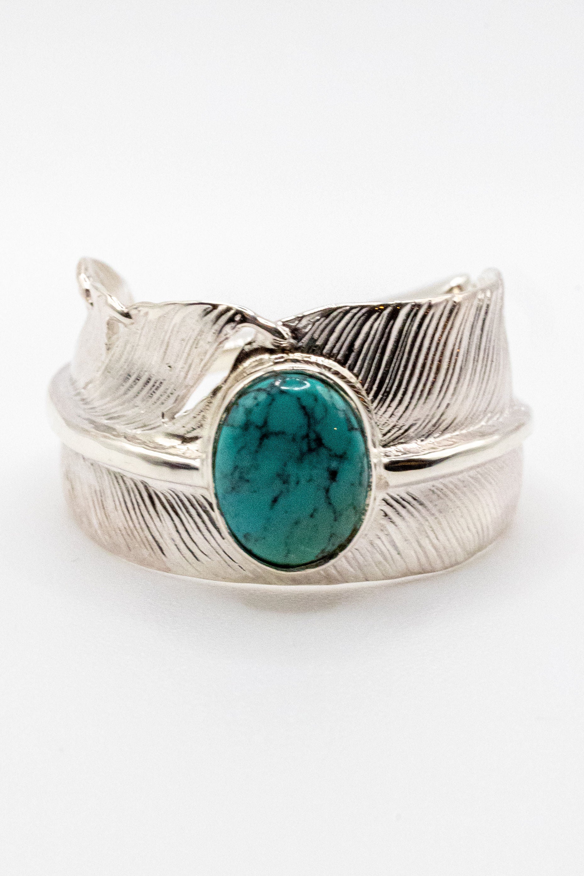 First Arrow's R-016 Feather Ring with Turquoise