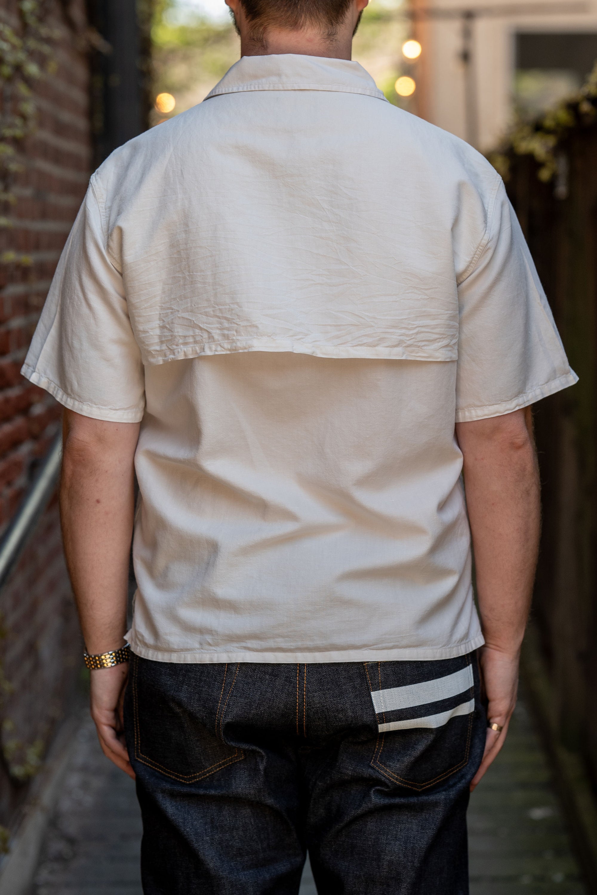 Knickerbocker Mar Cotton & Linen Shirt - Bone