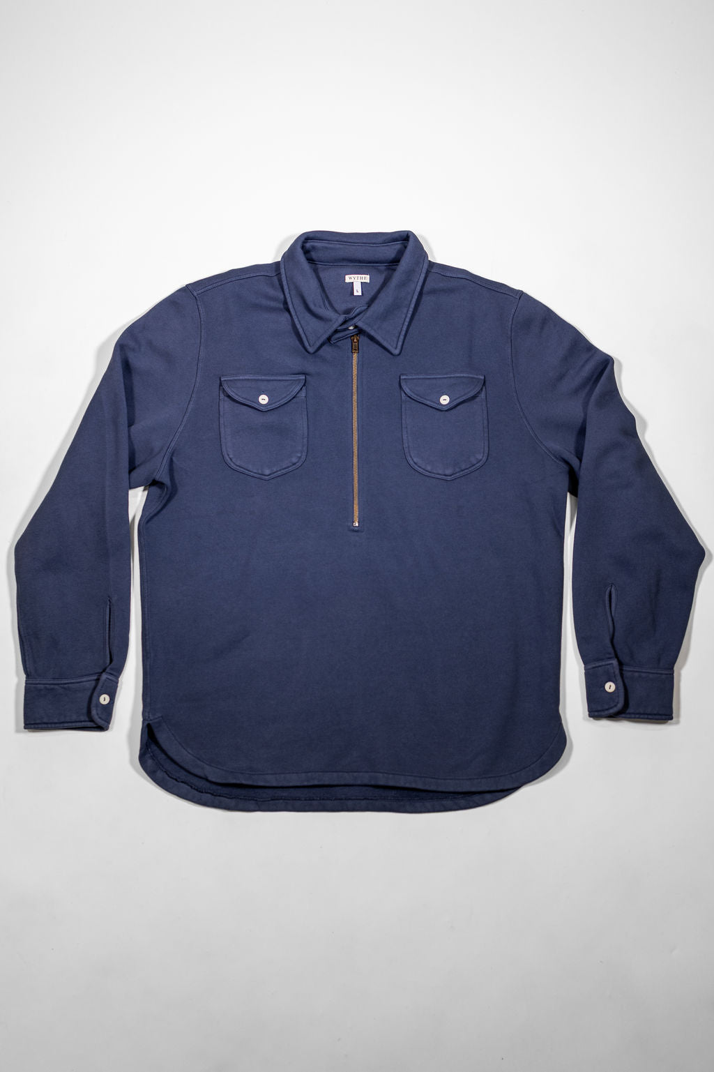 Wythe Half Zip Sweatshirt - Faded Navy