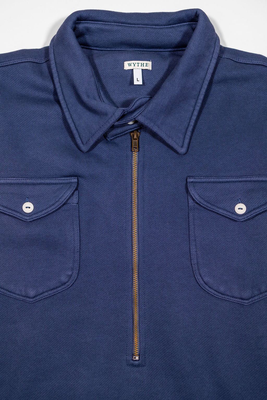 Wythe Half Zip Sweatshirt - Faded Navy