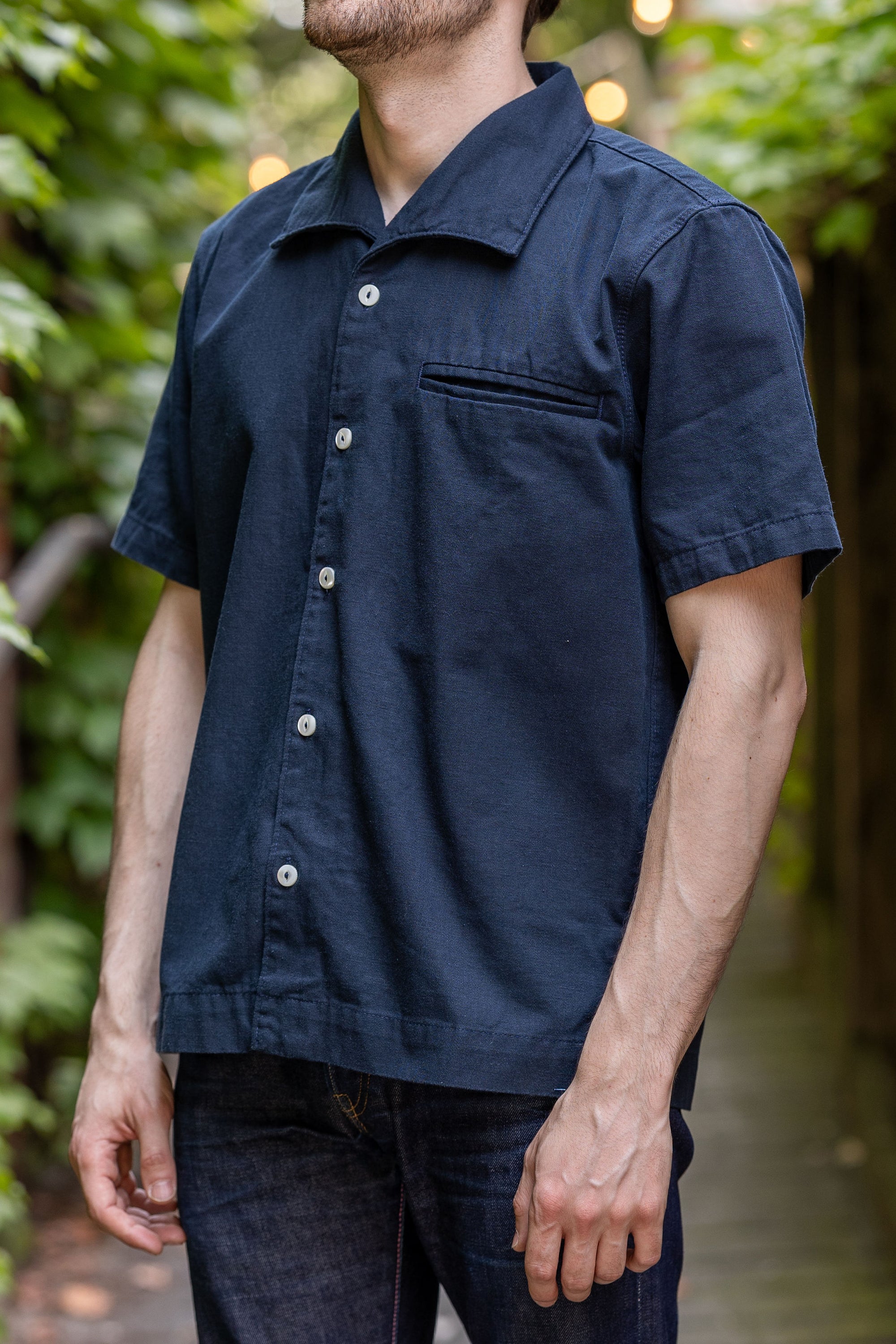 Freenote Cloth Cayucos - Navy Herringbone