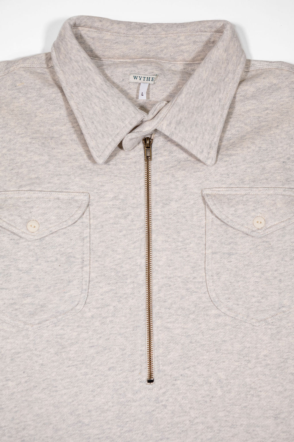 Wythe Half Zip Sweatshirt - Heather Grey