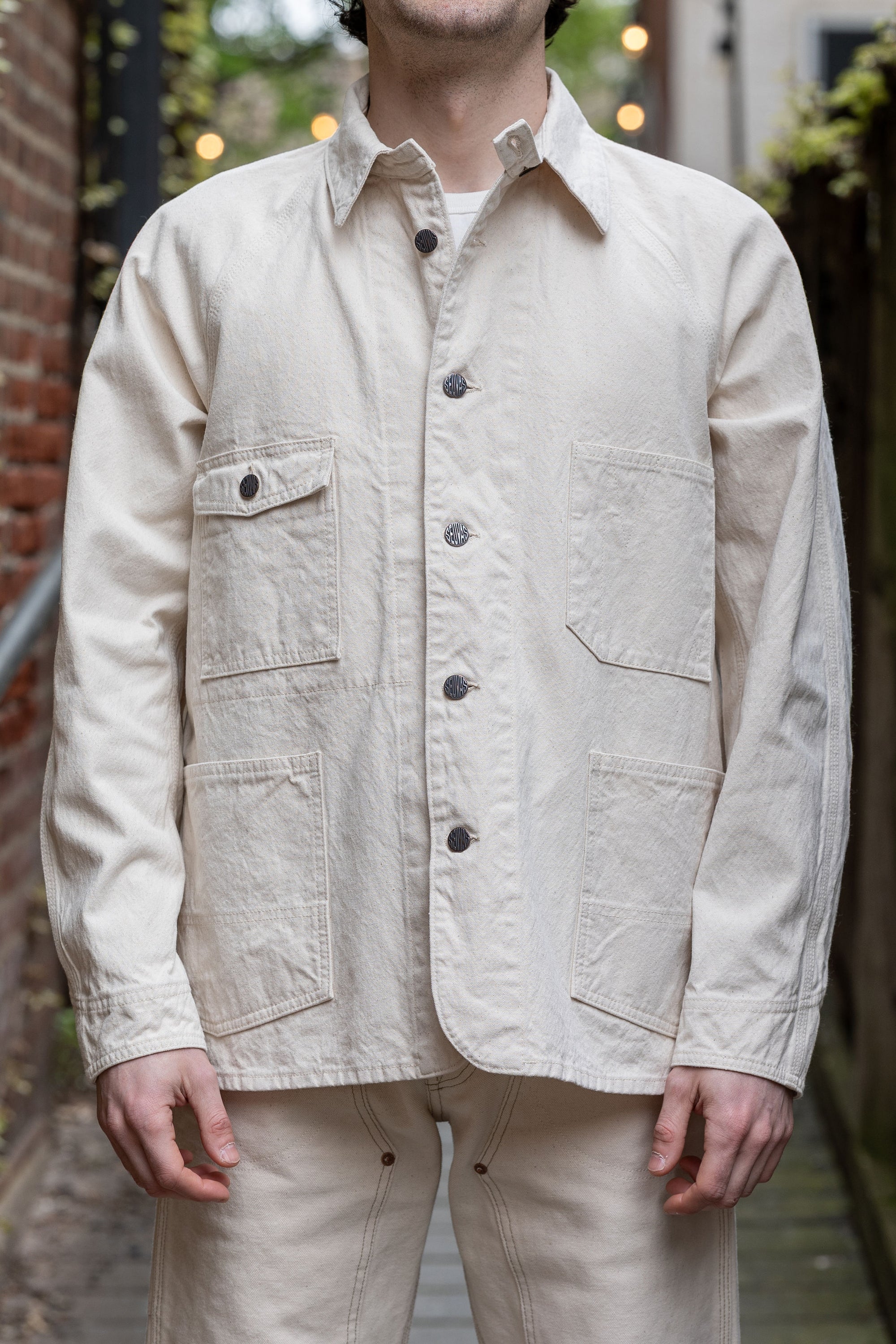 Seuvas 10oz Canvas Raglan Coverall - Natural