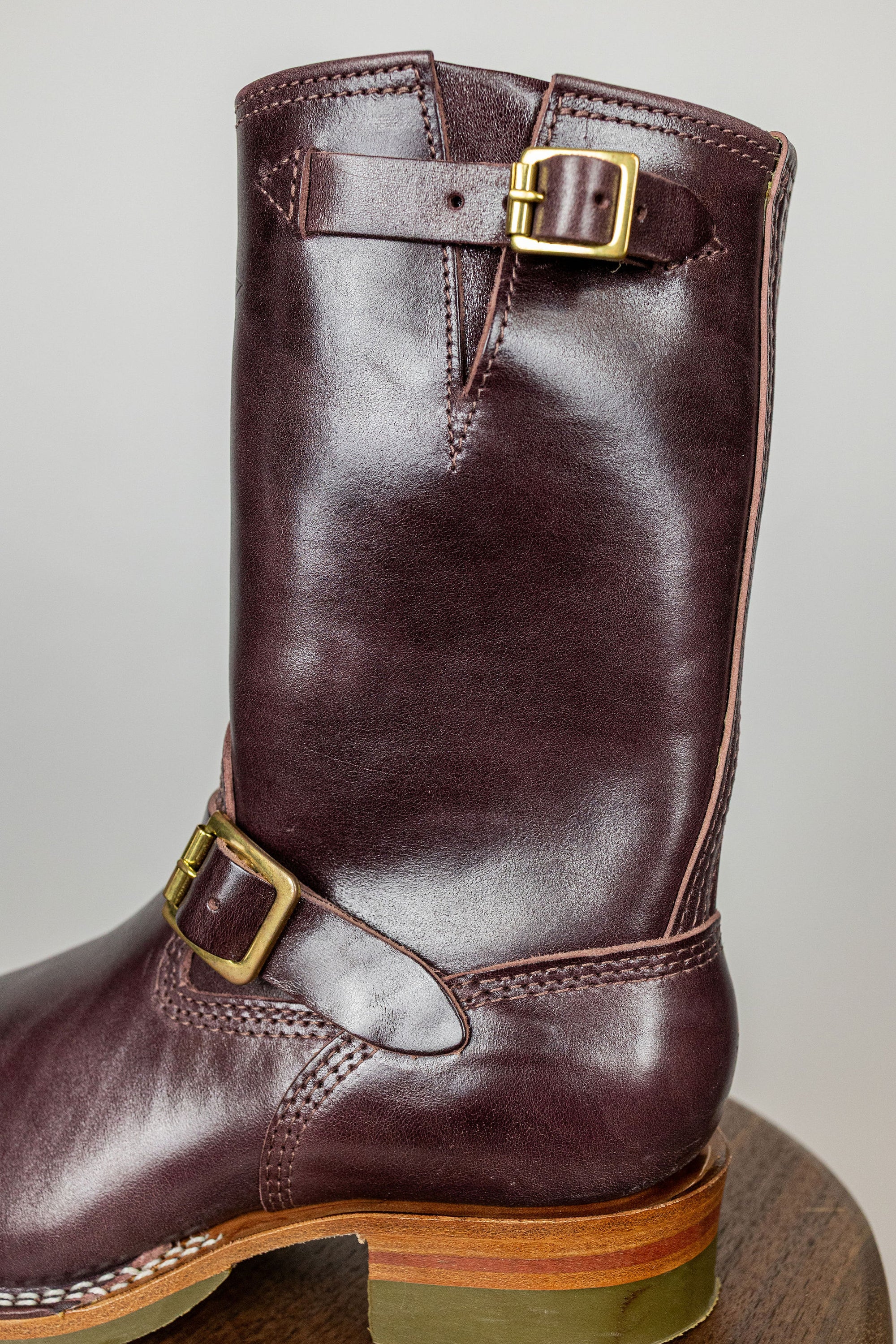 Wesco Boots Mister Lou - Maryam Burgundy Horsehide Green Super Grip Sole