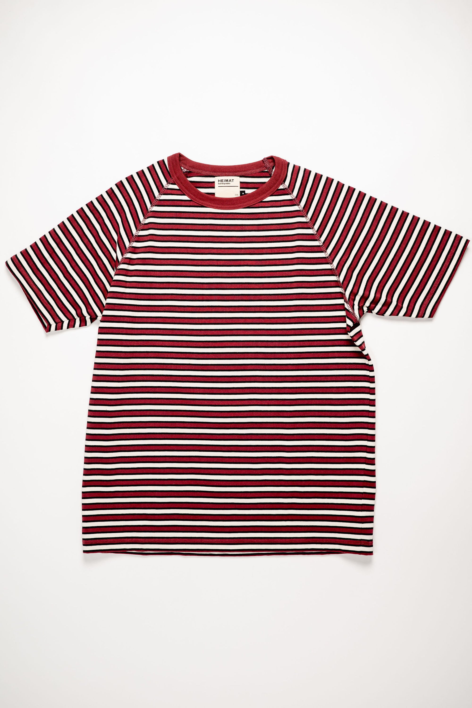 Heimat Textil Boyscout T-Shirt - Burgundy/Schwarz/Seashell