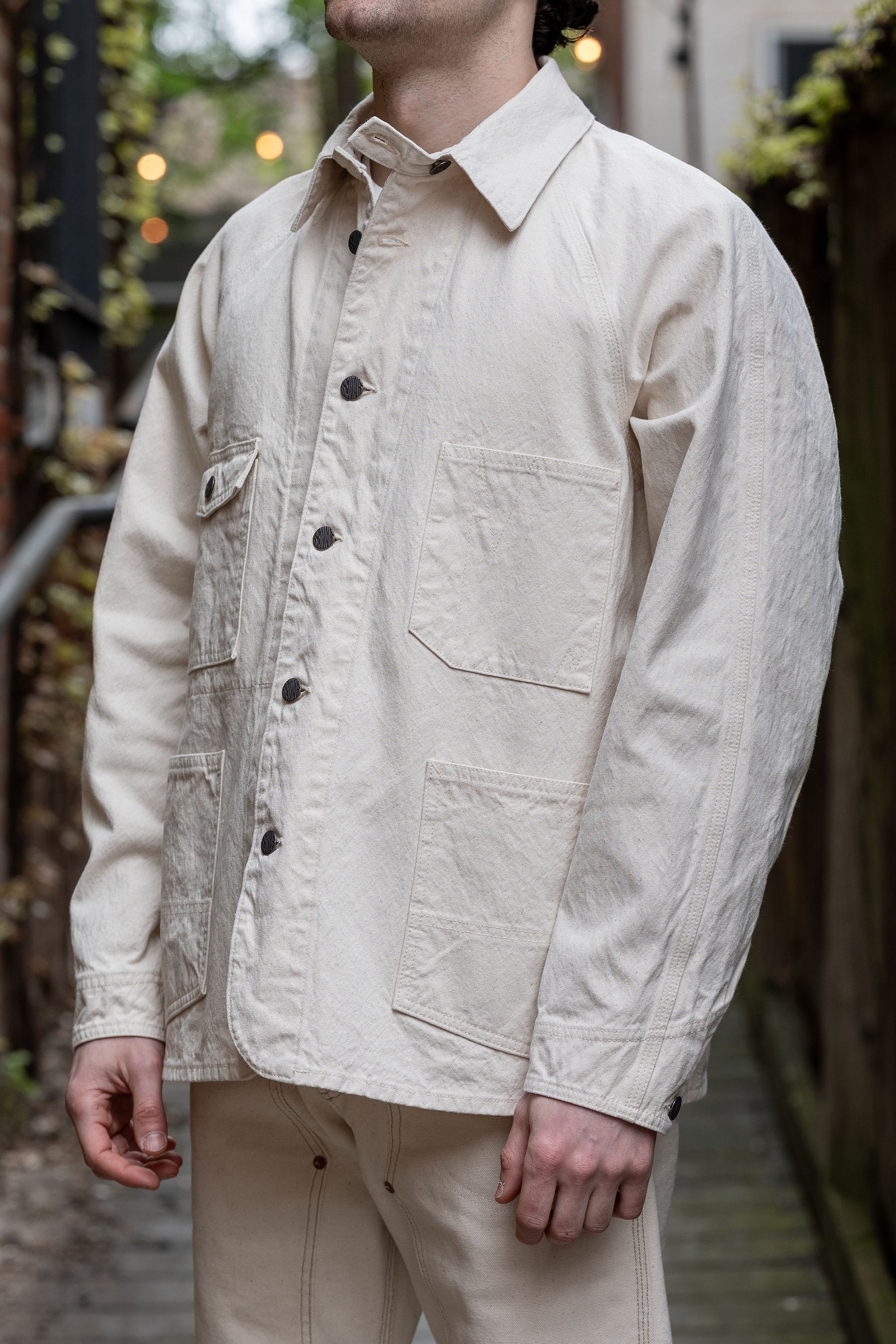 Seuvas 10oz Canvas Raglan Coverall - Natural