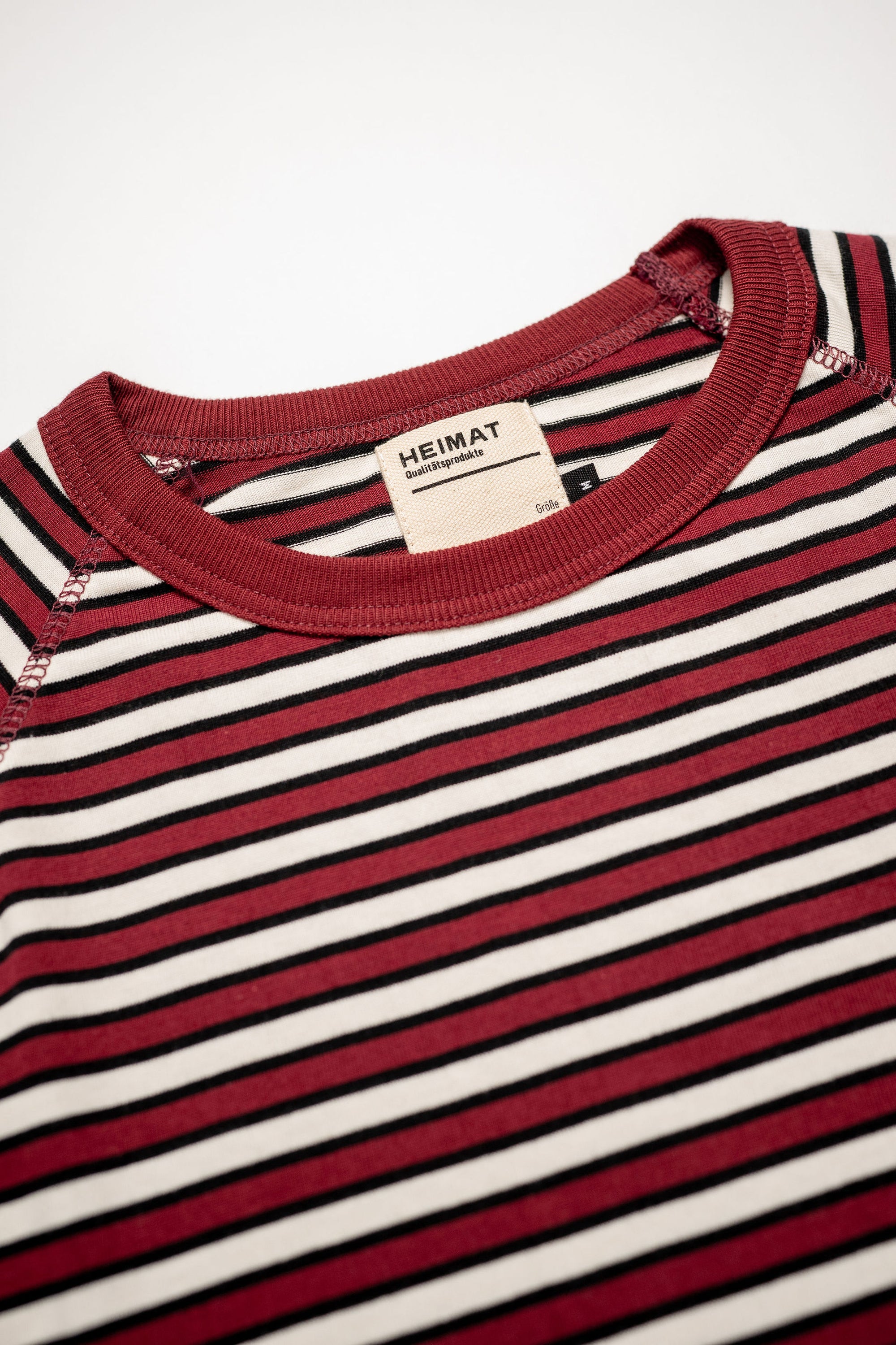 Heimat Textil Boyscout T-Shirt - Burgundy/Schwarz/Seashell