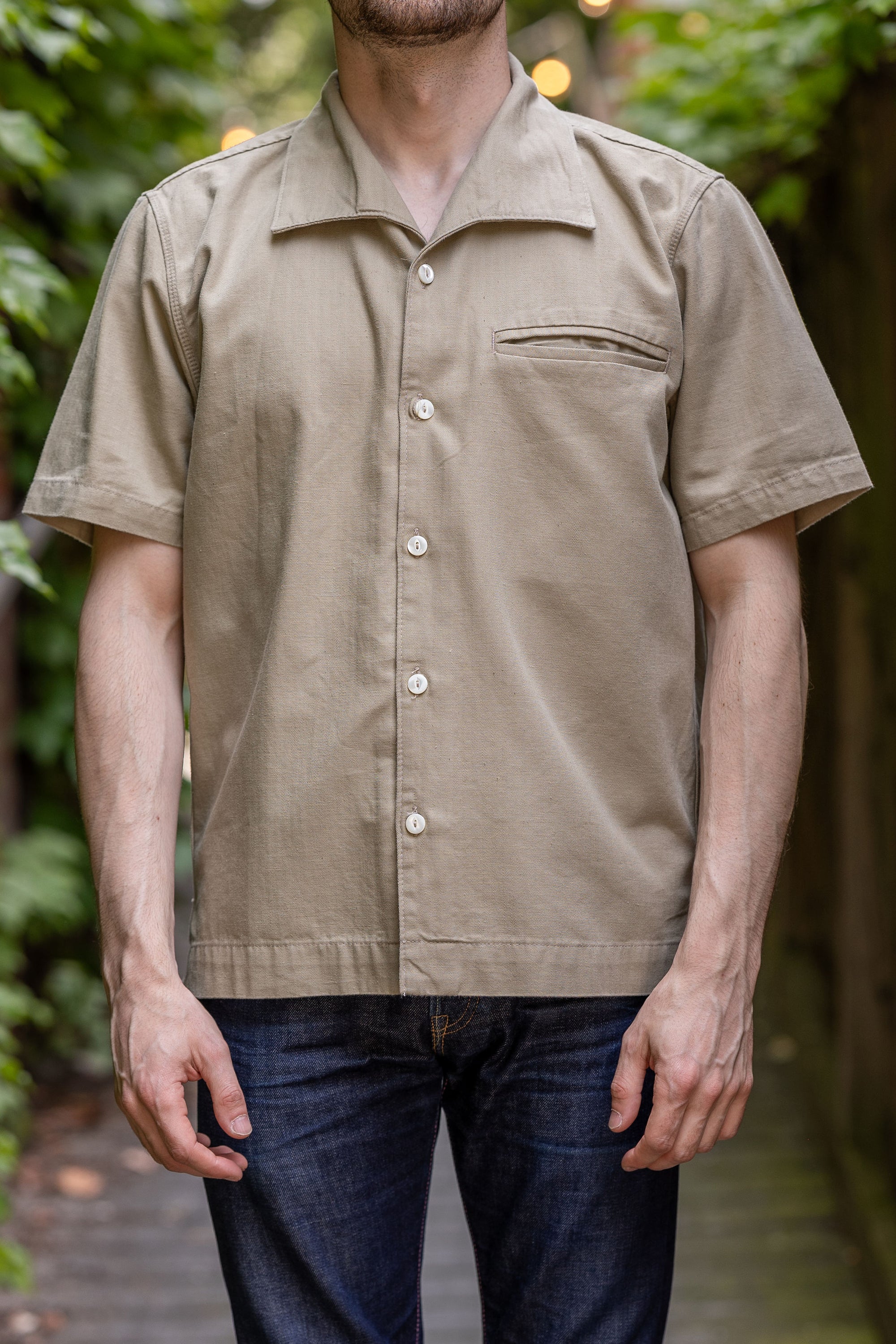 Freenote Cloth Cayucos - Tan Herringbone