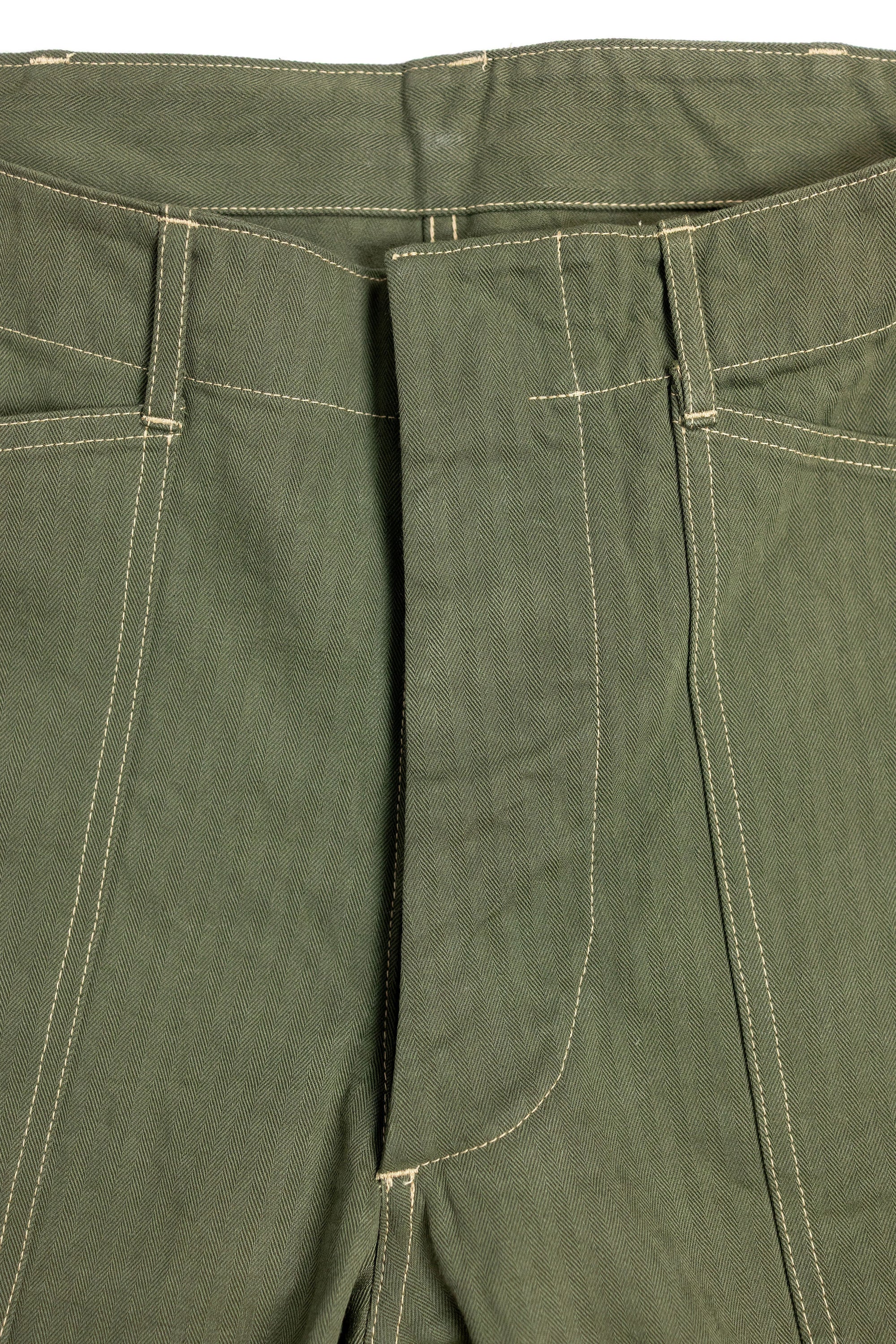 Buzz Rickson's BR42534 U.S. Marine Corps M-1941 Herringbone Pants - Olive