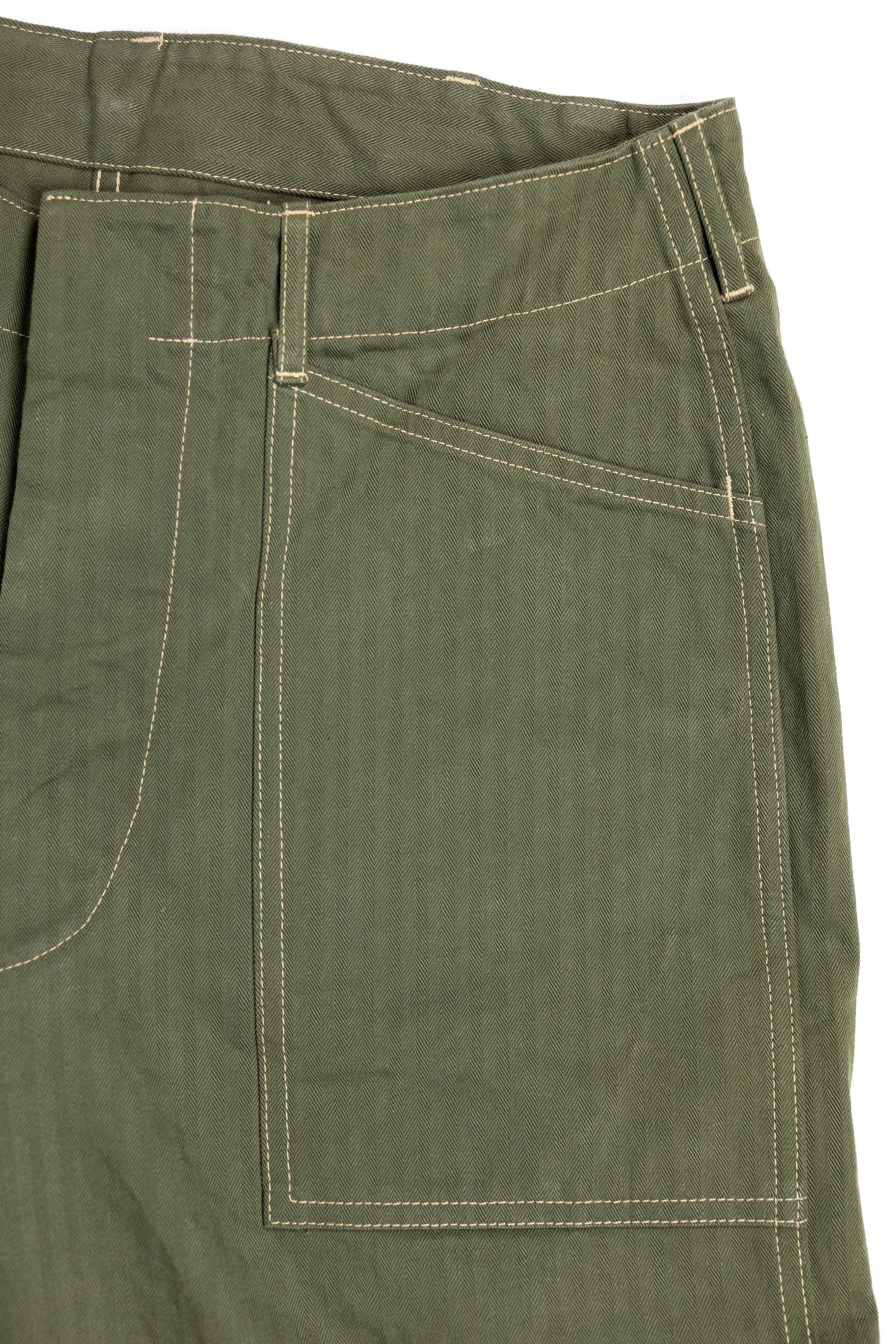 Buzz Rickson's BR42534 U.S. Marine Corps M-1941 Herringbone Pants - Olive
