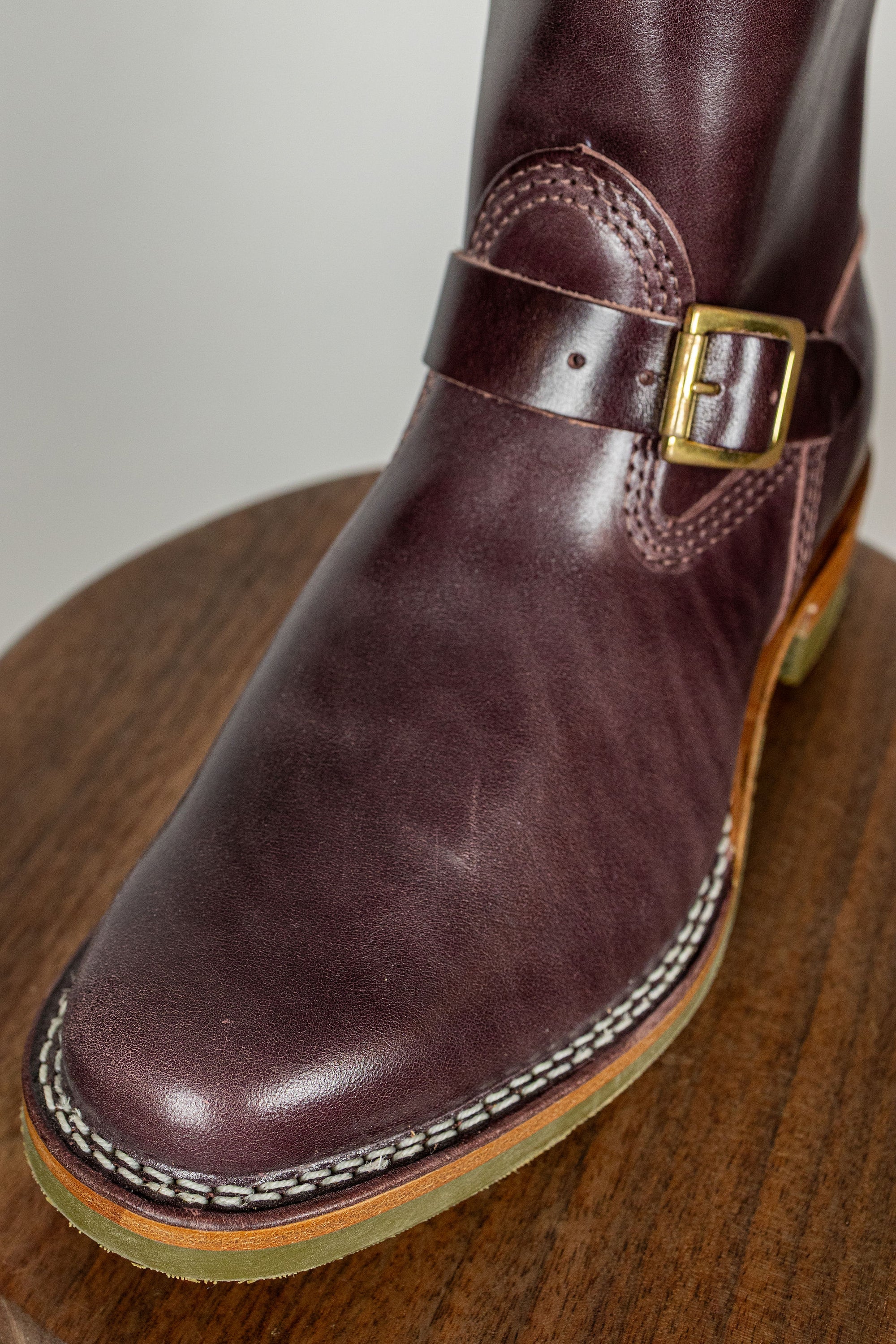Wesco Boots Mister Lou - Maryam Burgundy Horsehide Green Super Grip Sole