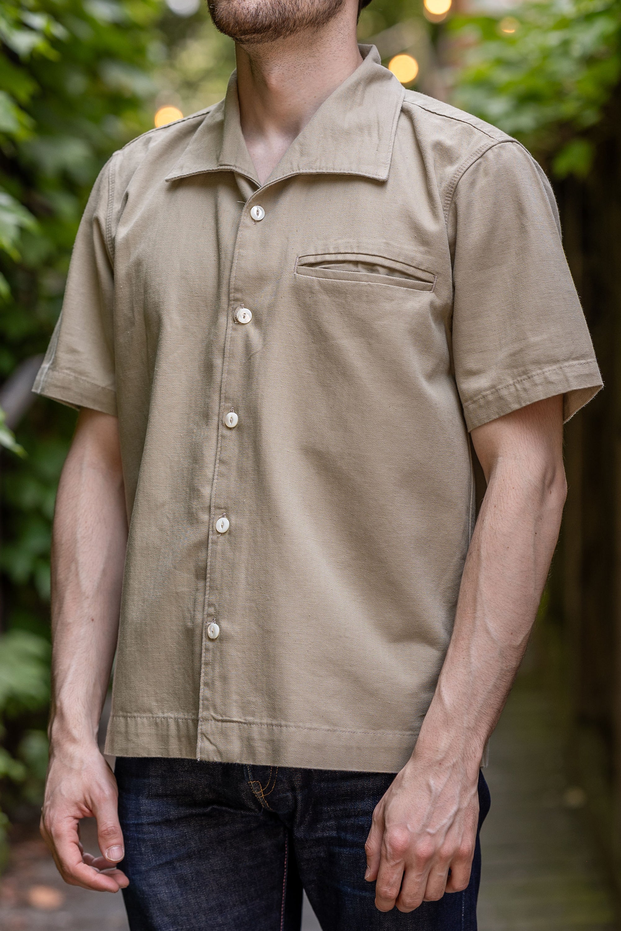 Freenote Cloth Cayucos - Tan Herringbone