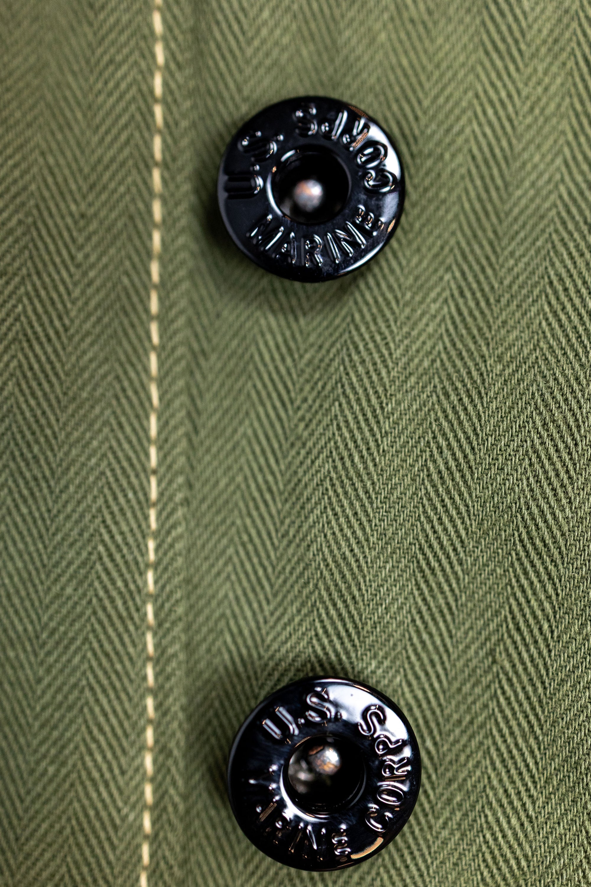 Buzz Rickson's BR42534 U.S. Marine Corps M-1941 Herringbone Pants - Olive