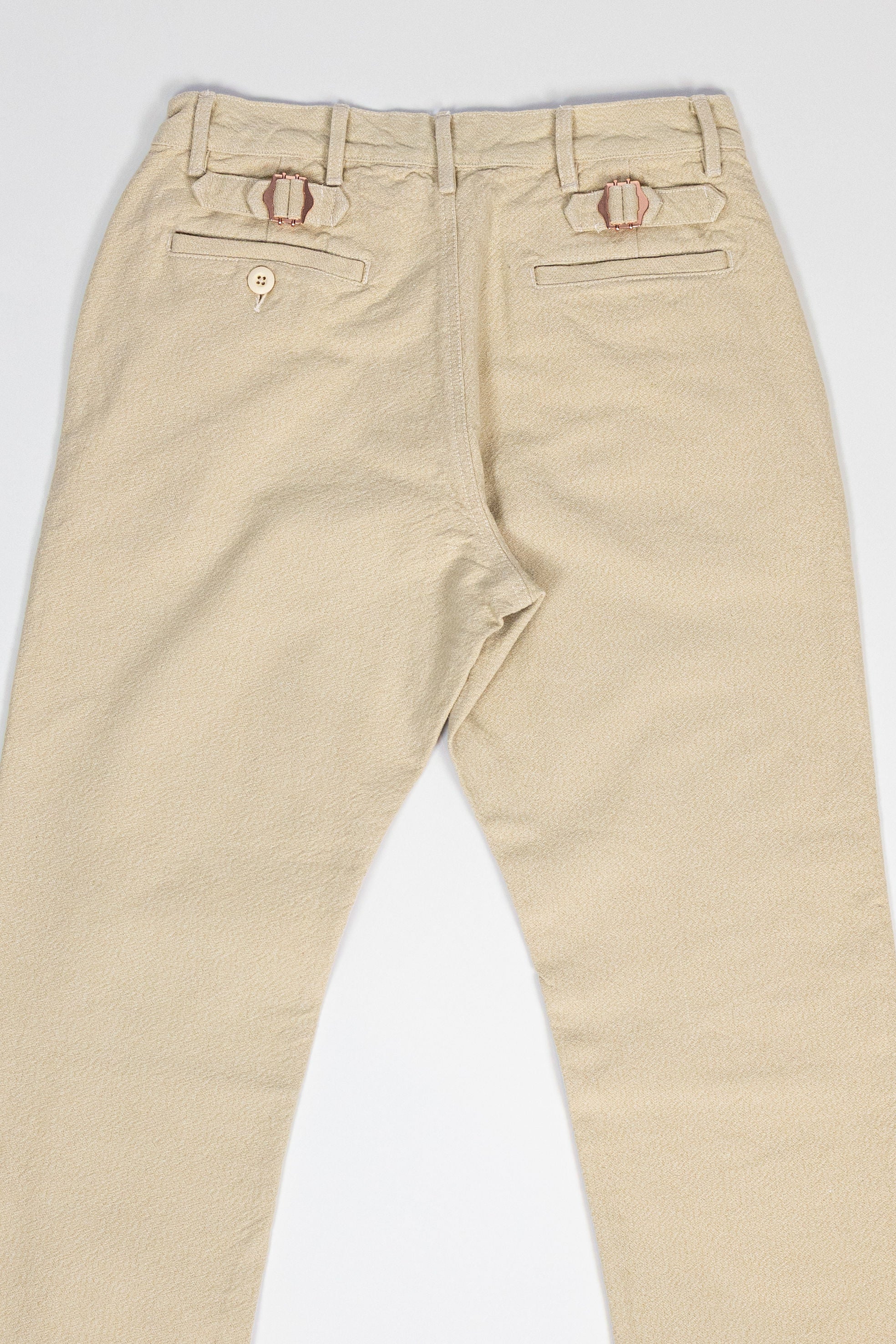 Wythe Rustic Plainweave Flat Front Chino - Natural