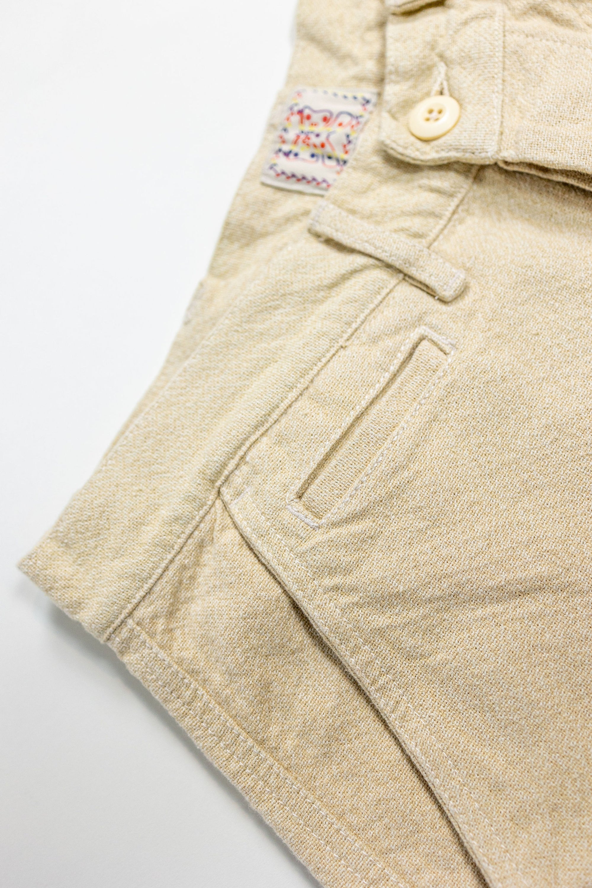 Wythe Rustic Plainweave Flat Front Chino - Natural