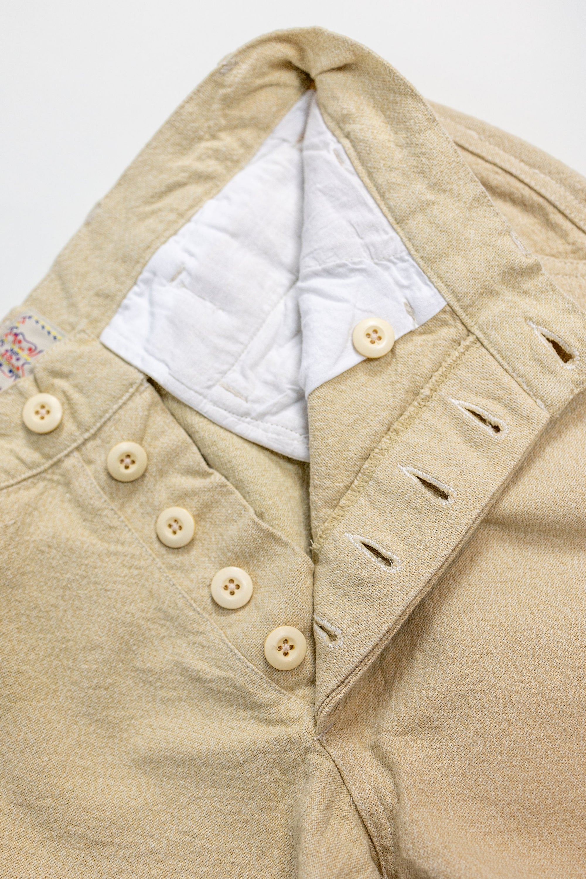 Wythe Rustic Plainweave Flat Front Chino - Natural