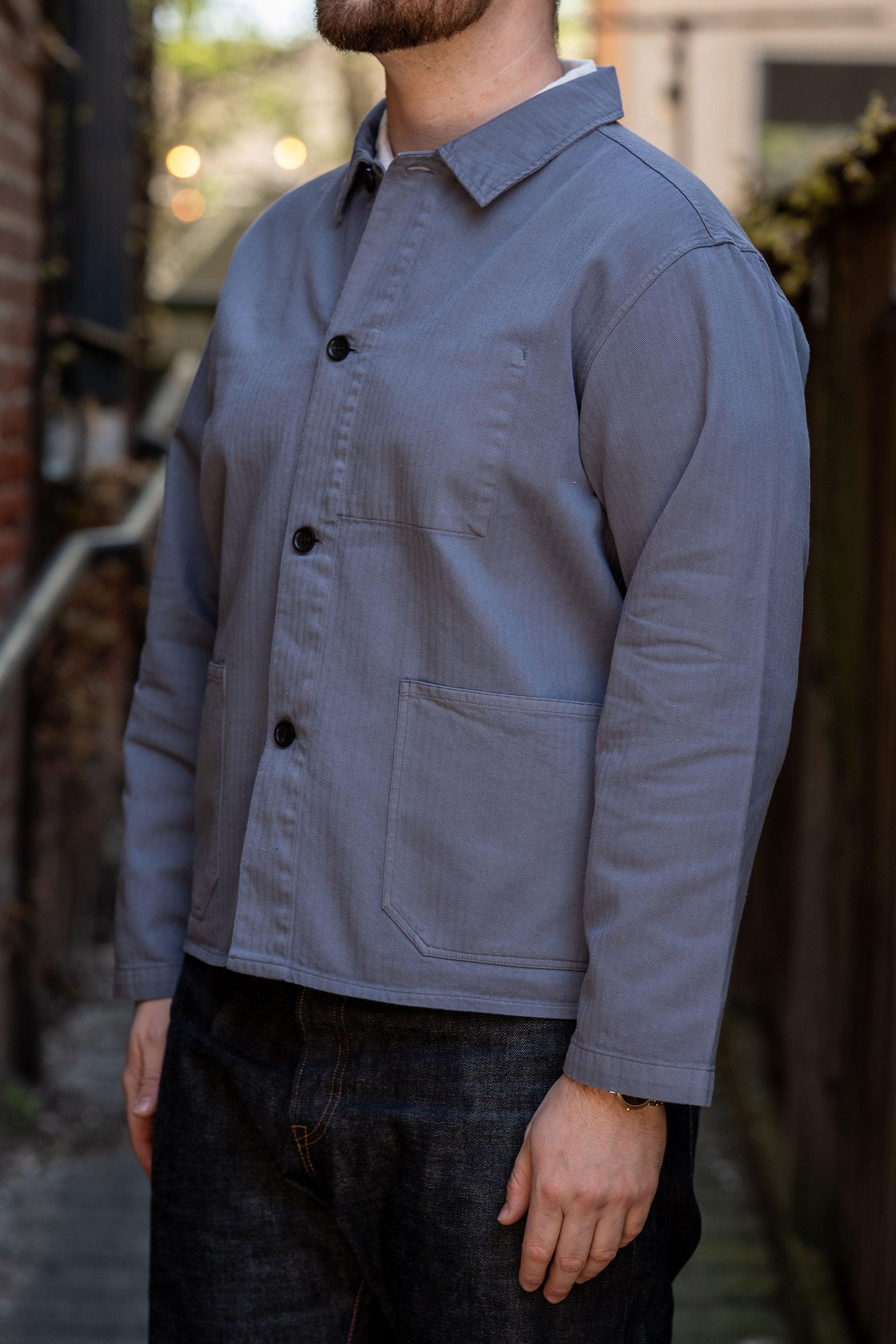 Knickerbocker French Vintage HBT Overshirt - Country Blue