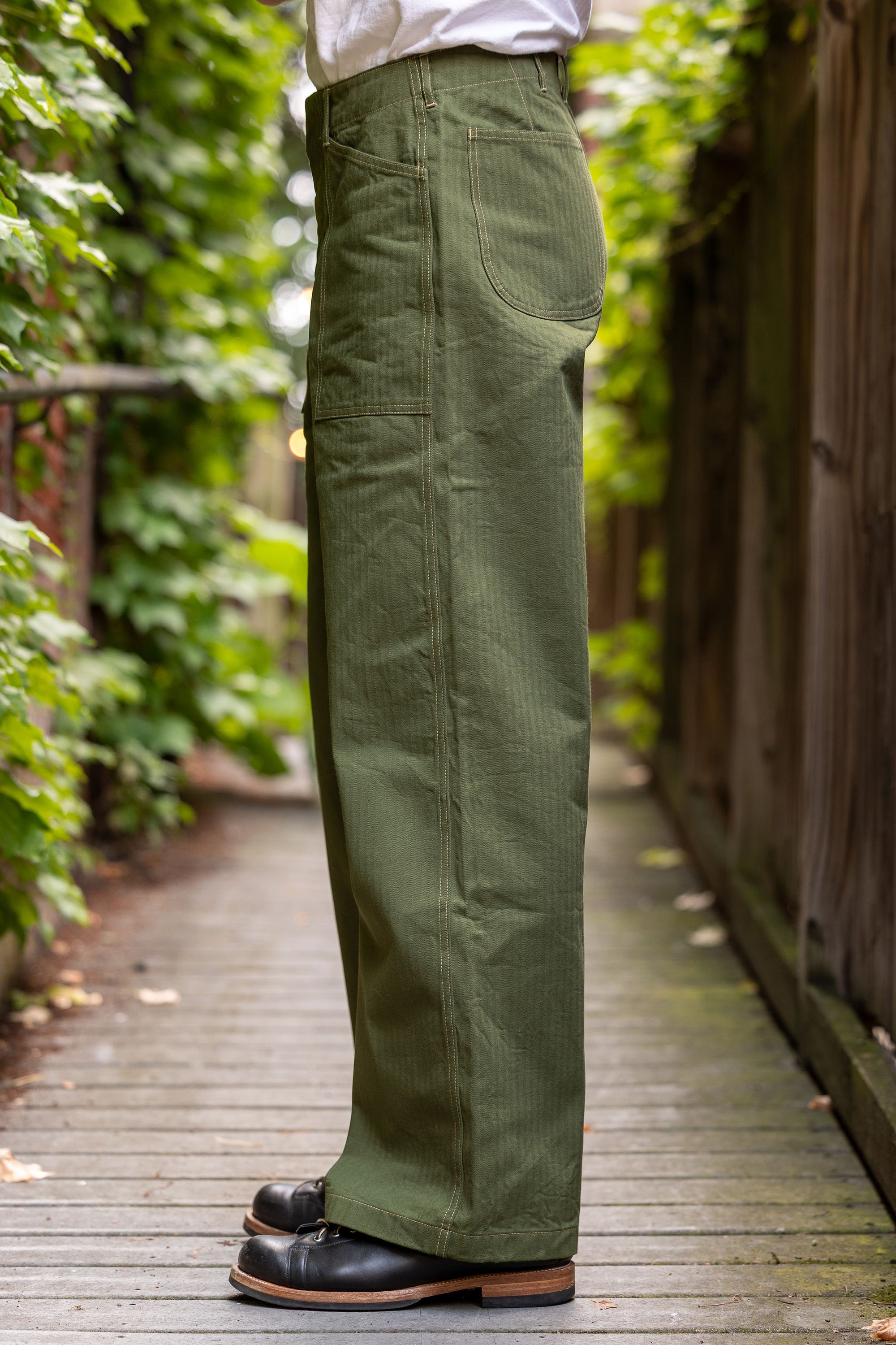 Buzz Rickson's BR42534 U.S. Marine Corps M-1941 Herringbone Pants - Olive