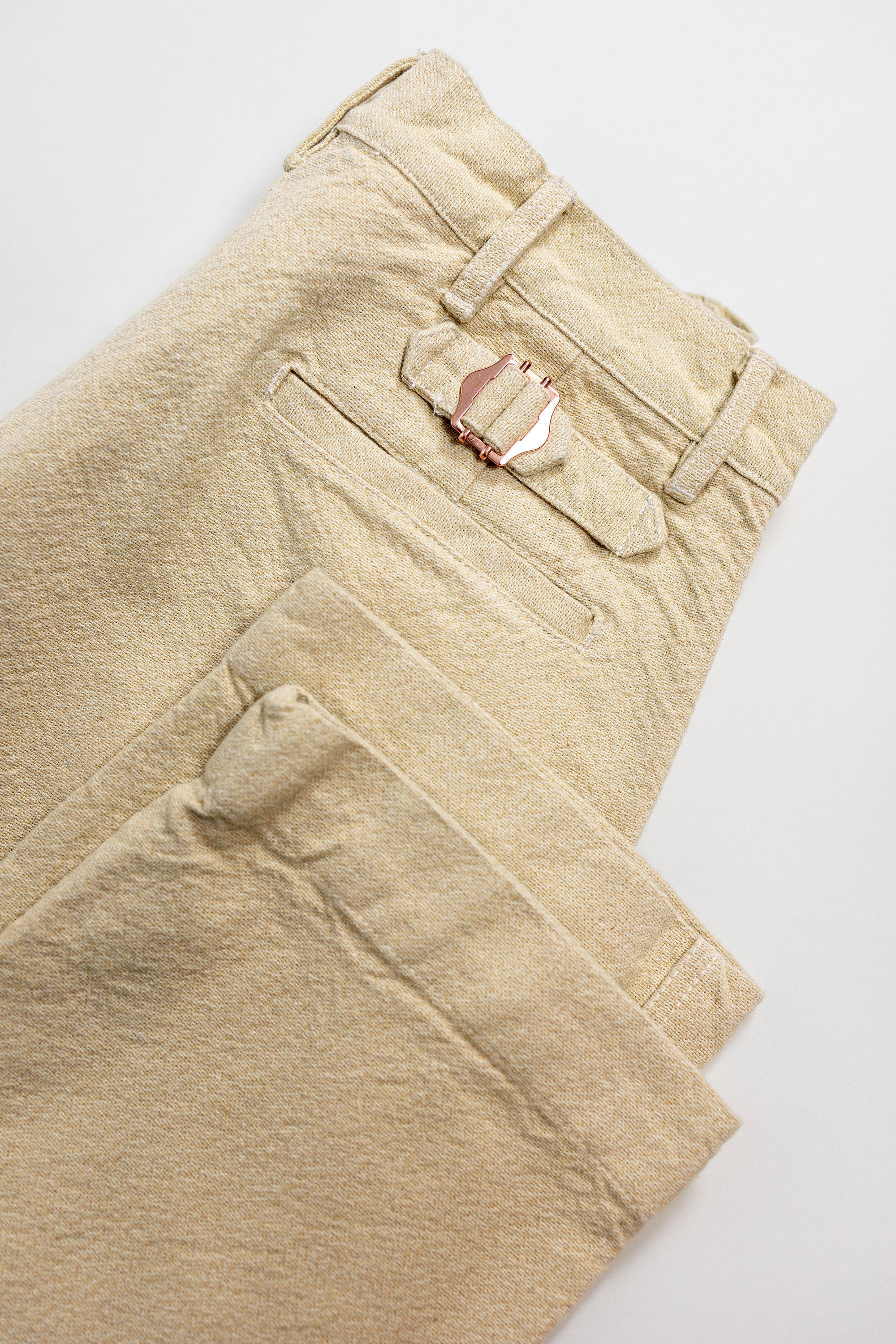 Wythe Rustic Plainweave Flat Front Chino - Natural