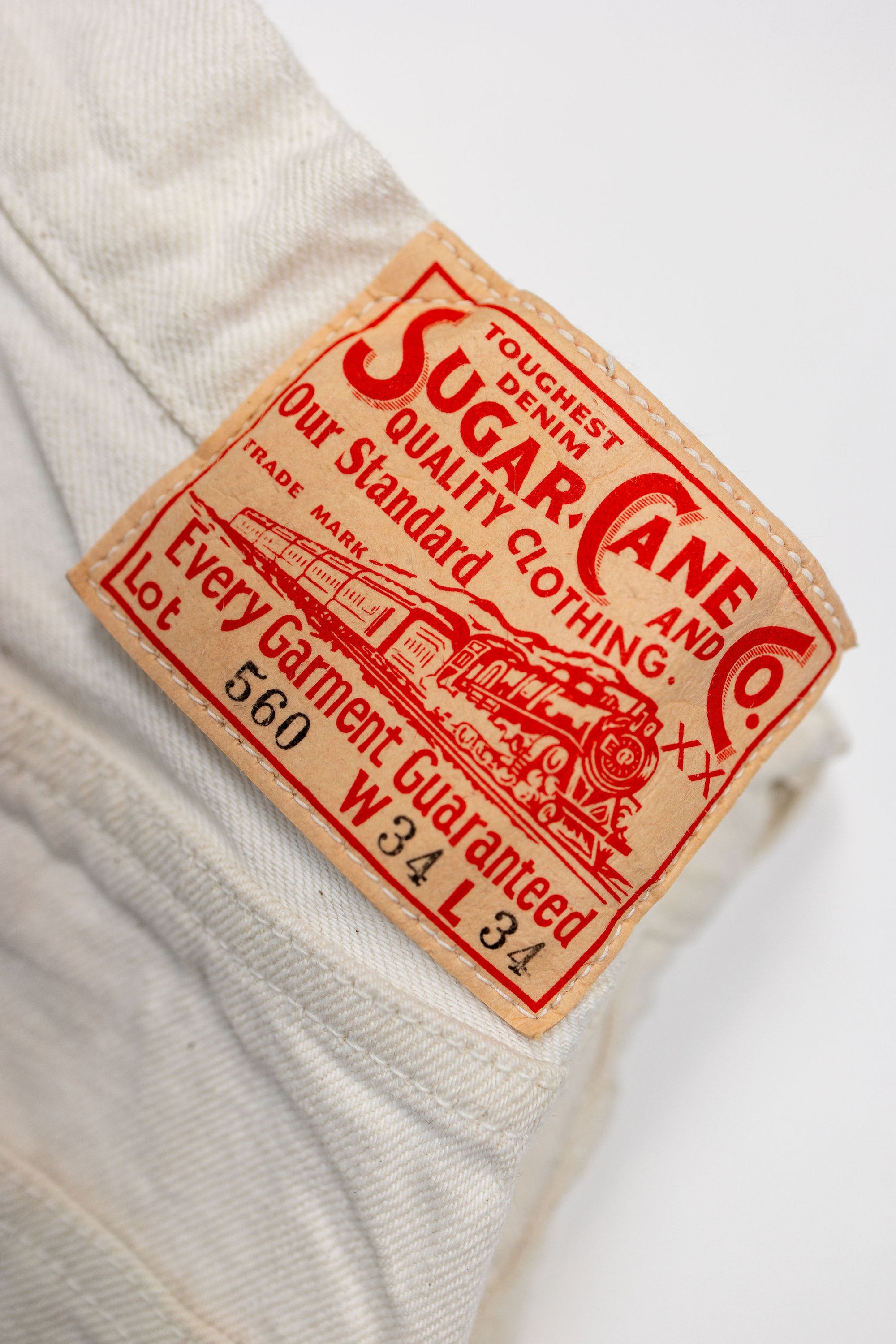 Sugar Cane 1947 Straight Leg - 13oz White Denim