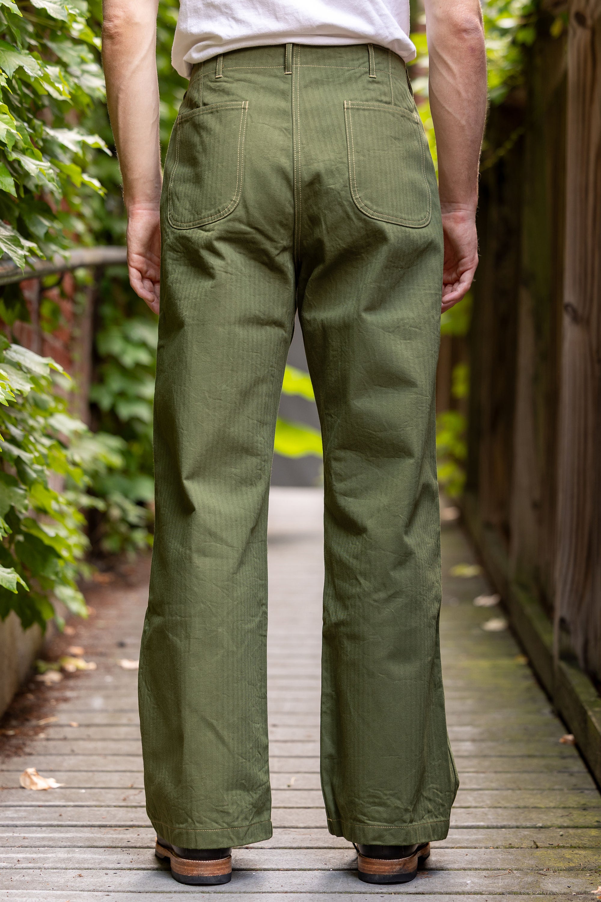 Buzz Rickson's BR42534 U.S. Marine Corps M-1941 Herringbone Pants - Olive