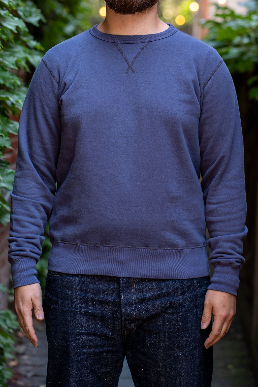 Buzz Rickson's BR65622 Set-in Crew Neck Sweatshirt - Navy