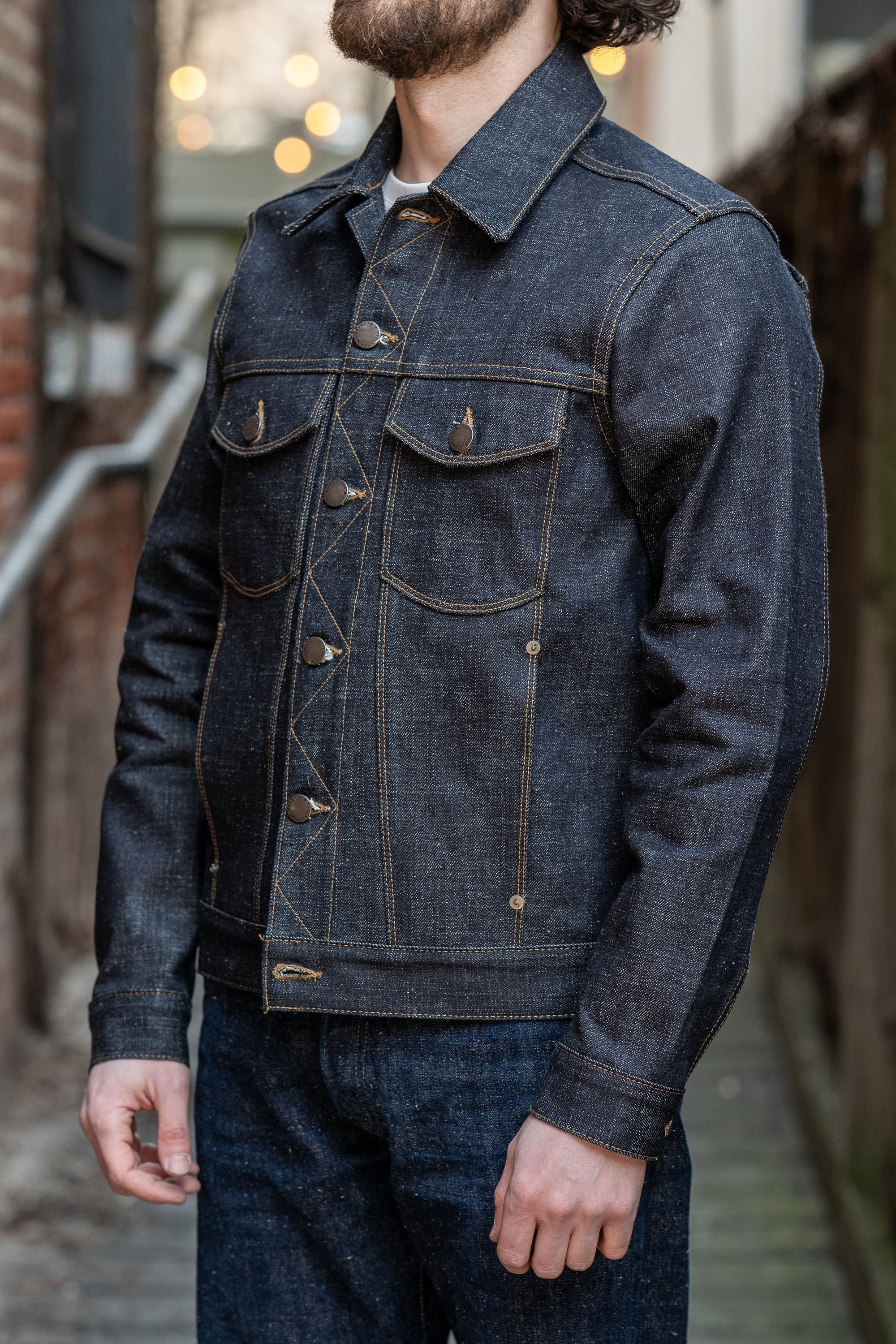 Freenote Cloth CD1 Classic Jacket - 17oz Blue Slub Denim