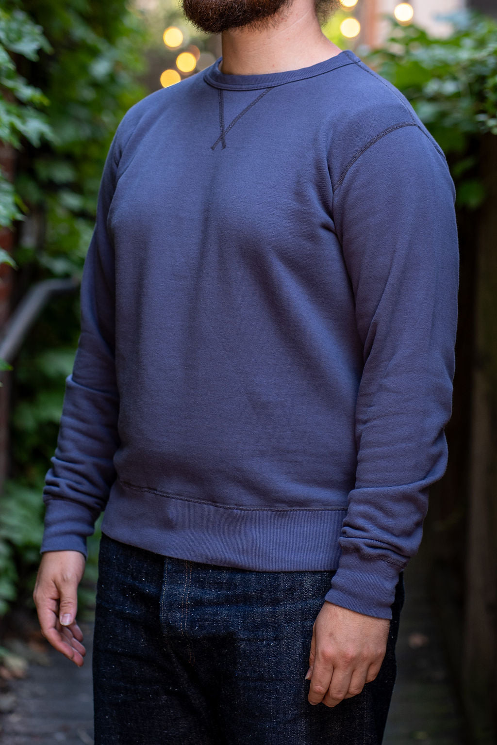 Buzz Rickson's BR65622 Set-in Crew Neck Sweatshirt - Navy