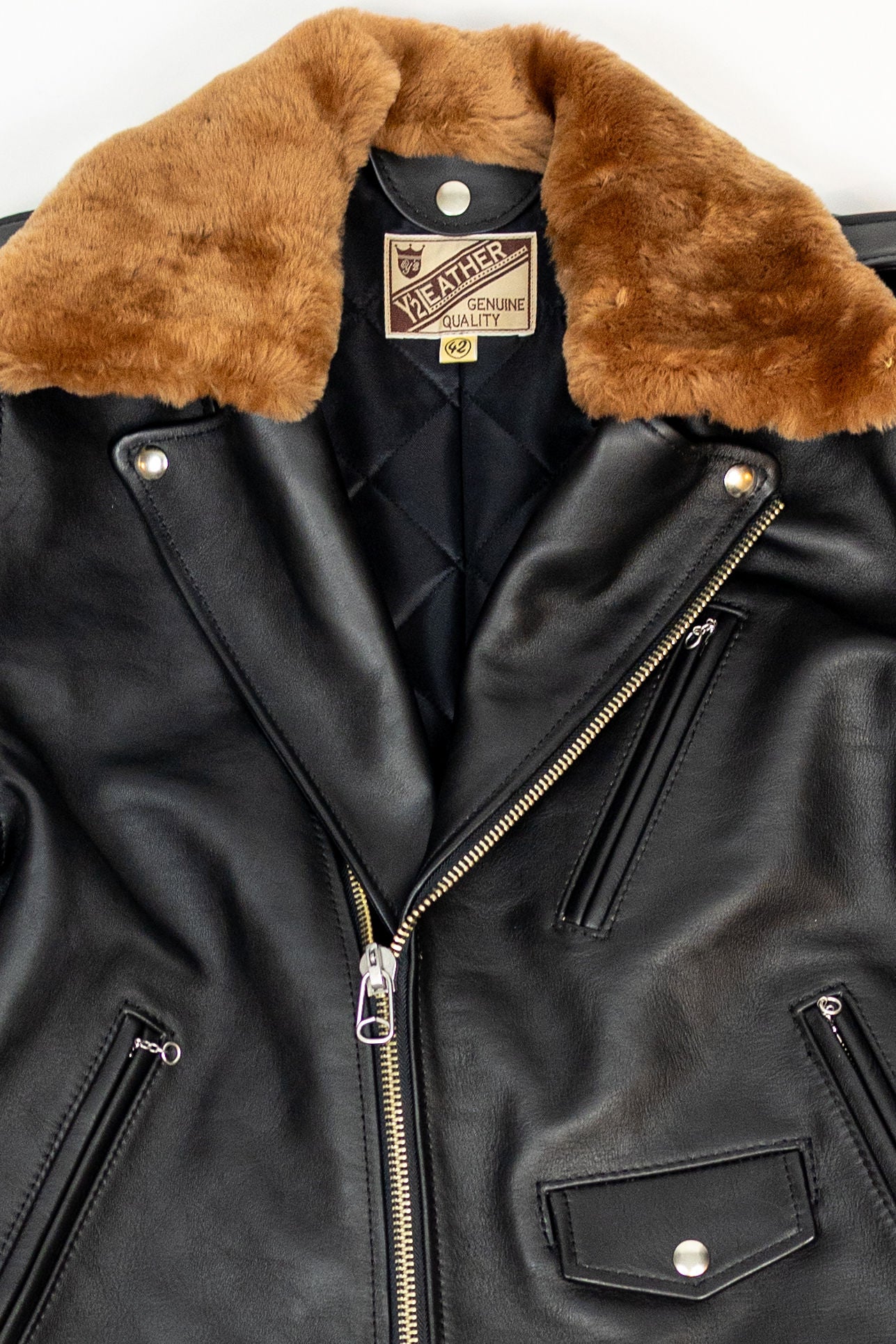 Y'2 SHR-58 Sumi Dyed Double Riders Jacket