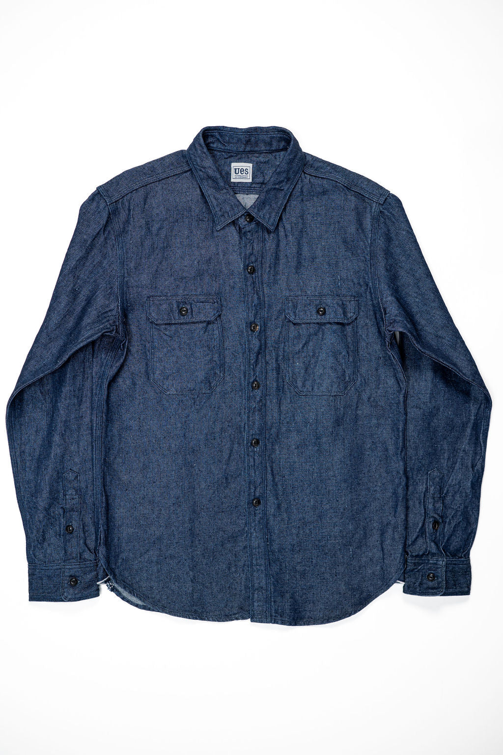 UES 502511 100% Linen Denim Shirt - Denim