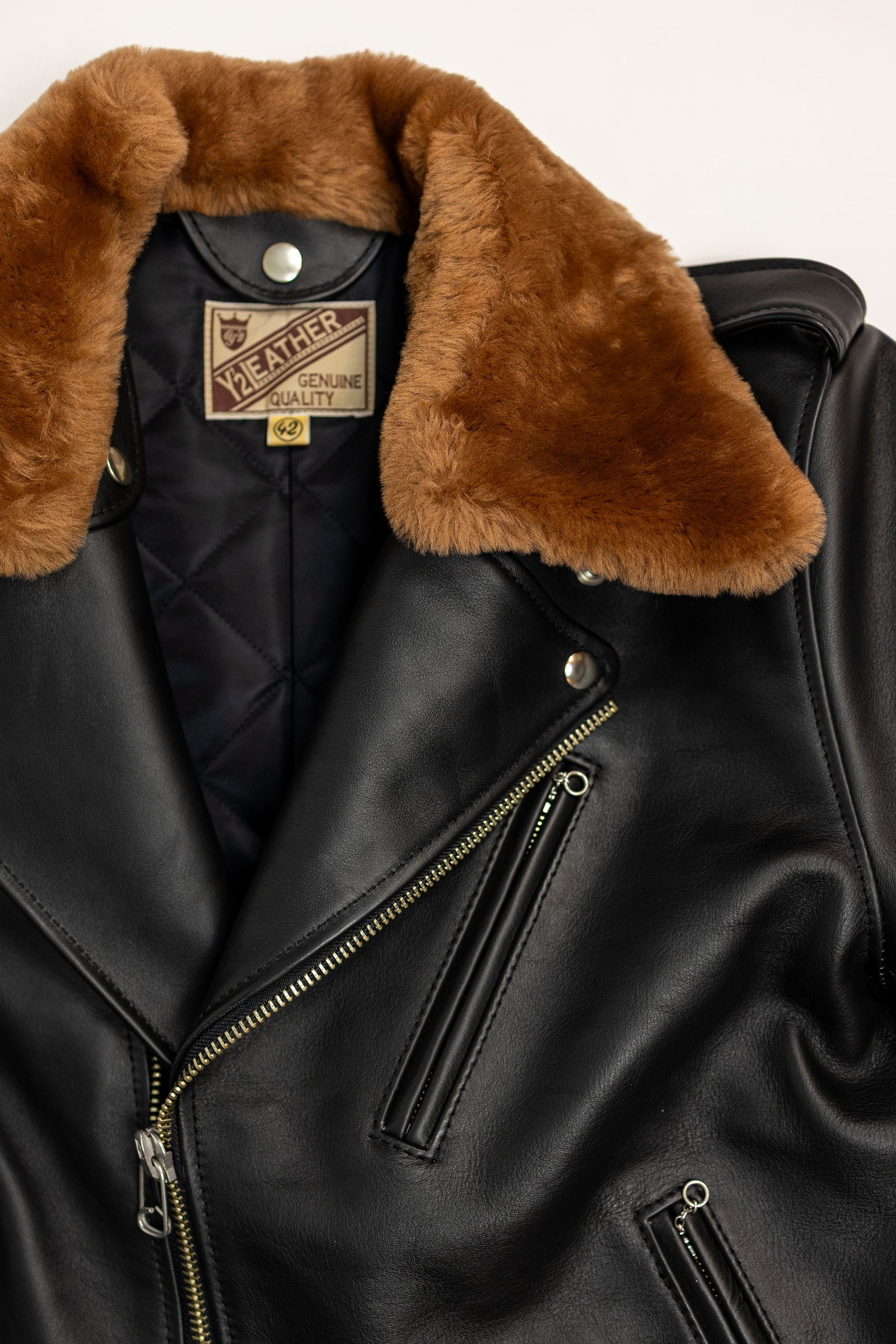 Y'2 SHR-58 Sumi Dyed Double Riders Jacket