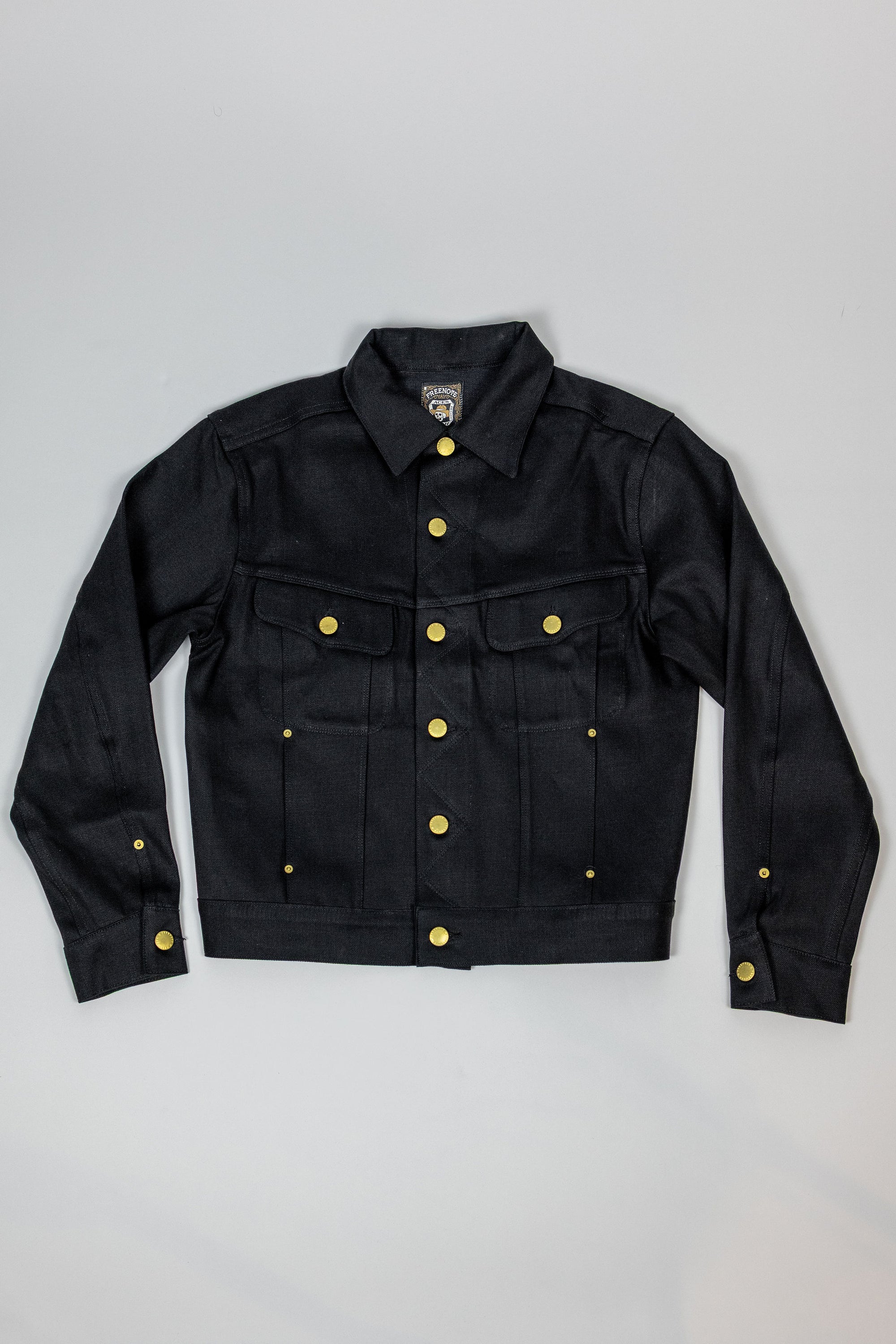 Freenote Cloth High Low Jacket -  14oz Aces High Black Denim